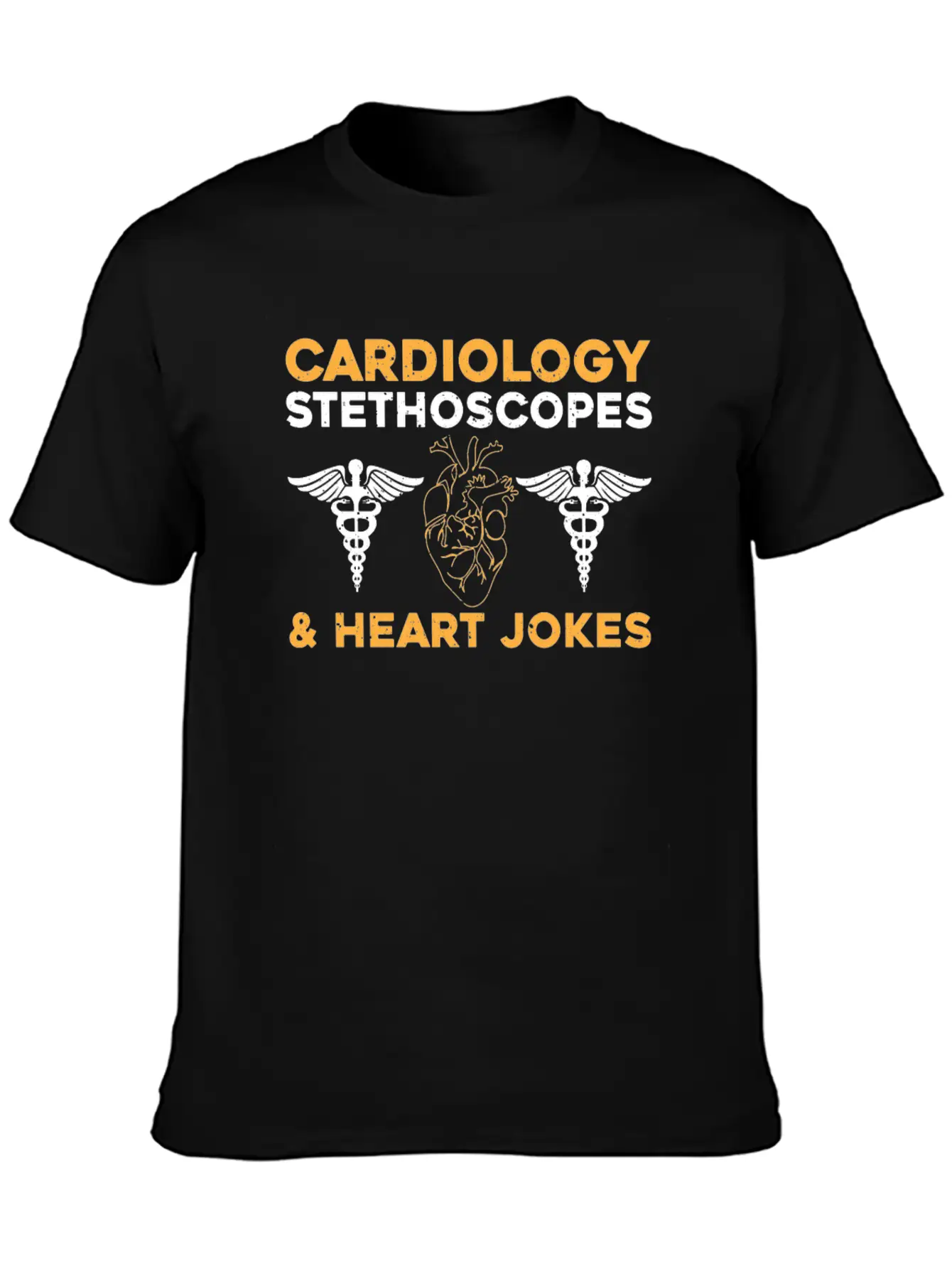 Cardiology Jokes Unisex Short Sleeve Soft Cotton T-Shirt – Casual Everyday Wear