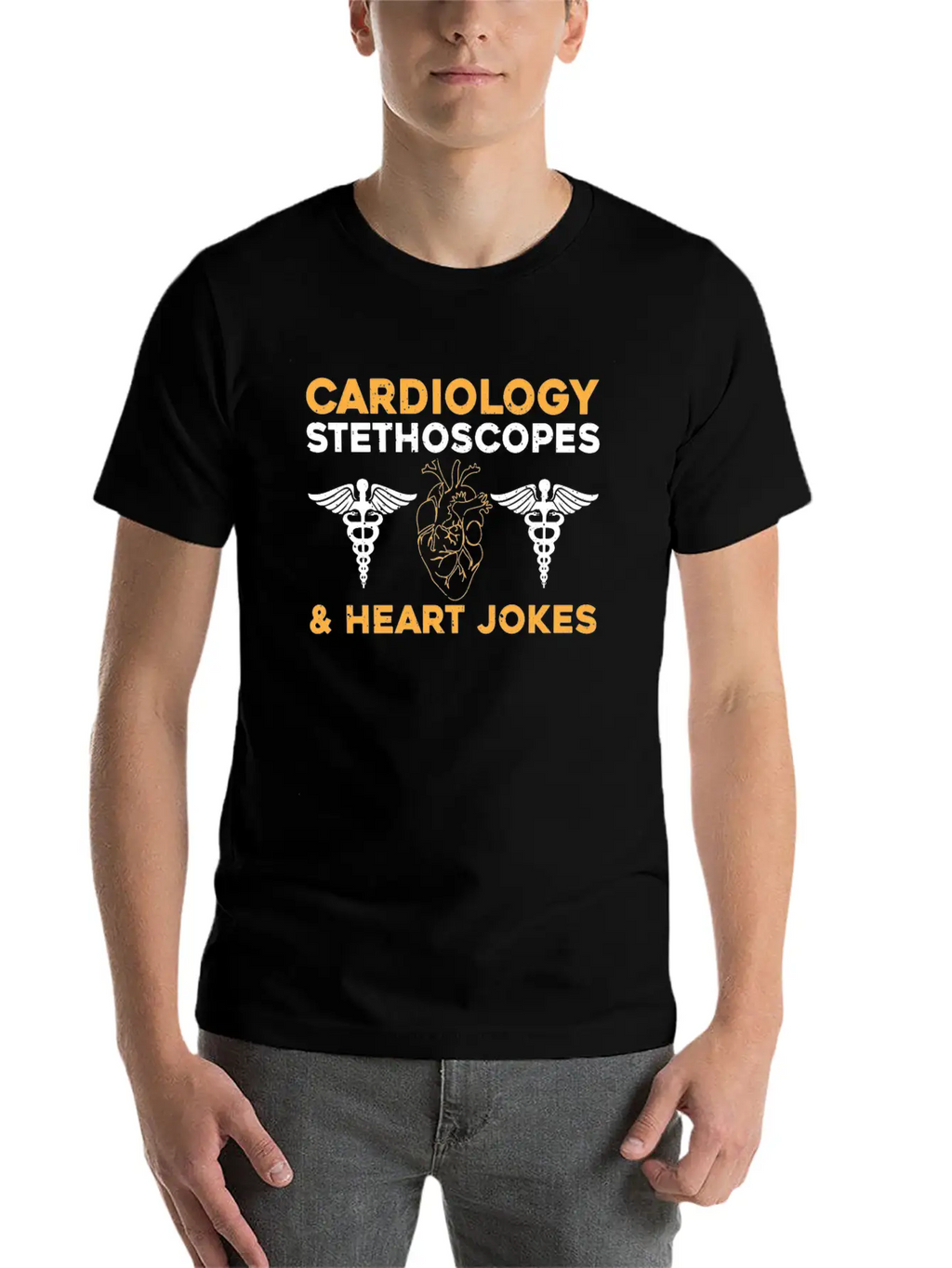 Cardiology Jokes Unisex Short Sleeve Soft Cotton T-Shirt – Casual Everyday Wear