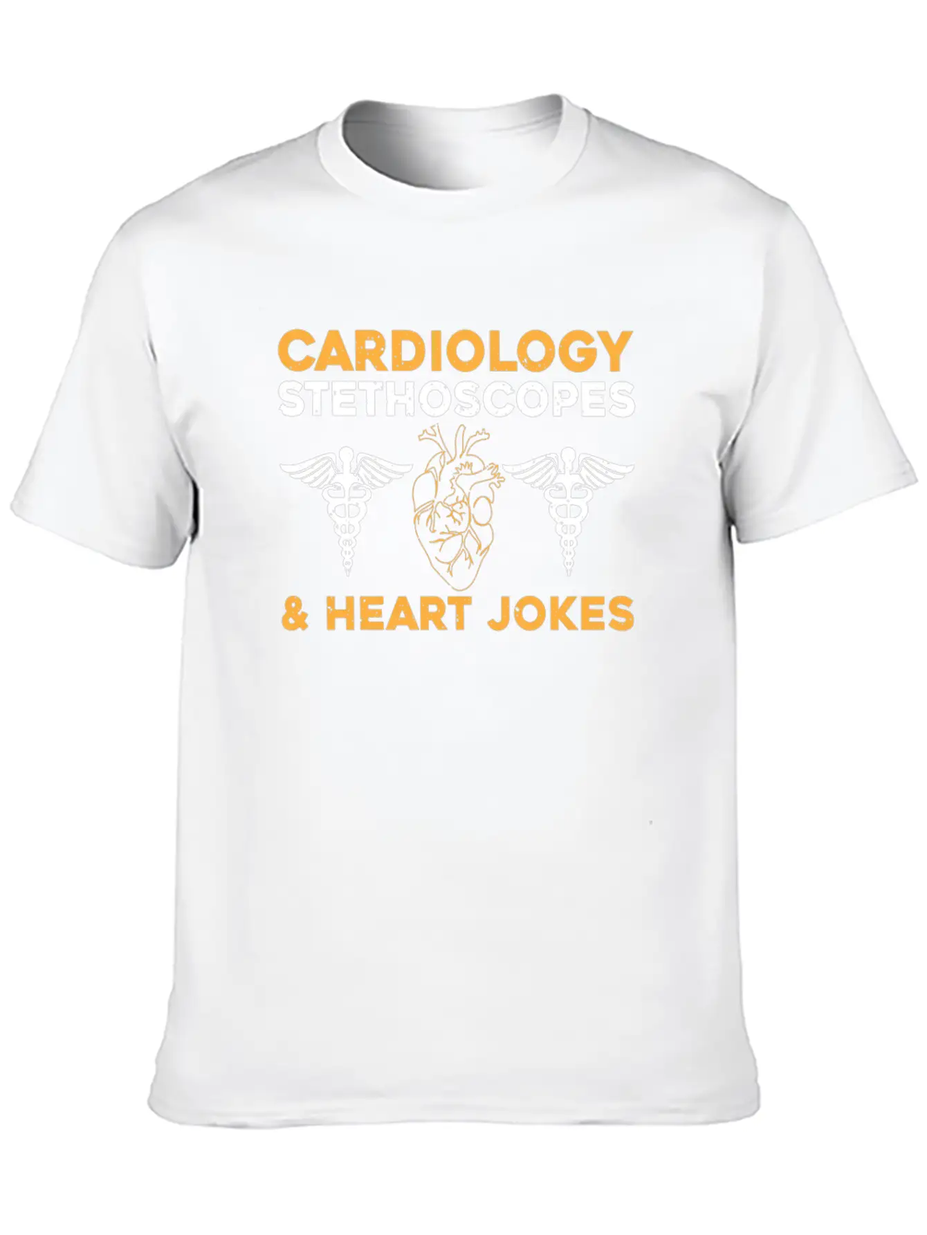 Cardiology Jokes Unisex Short Sleeve Soft Cotton T-Shirt – Casual Everyday Wear
