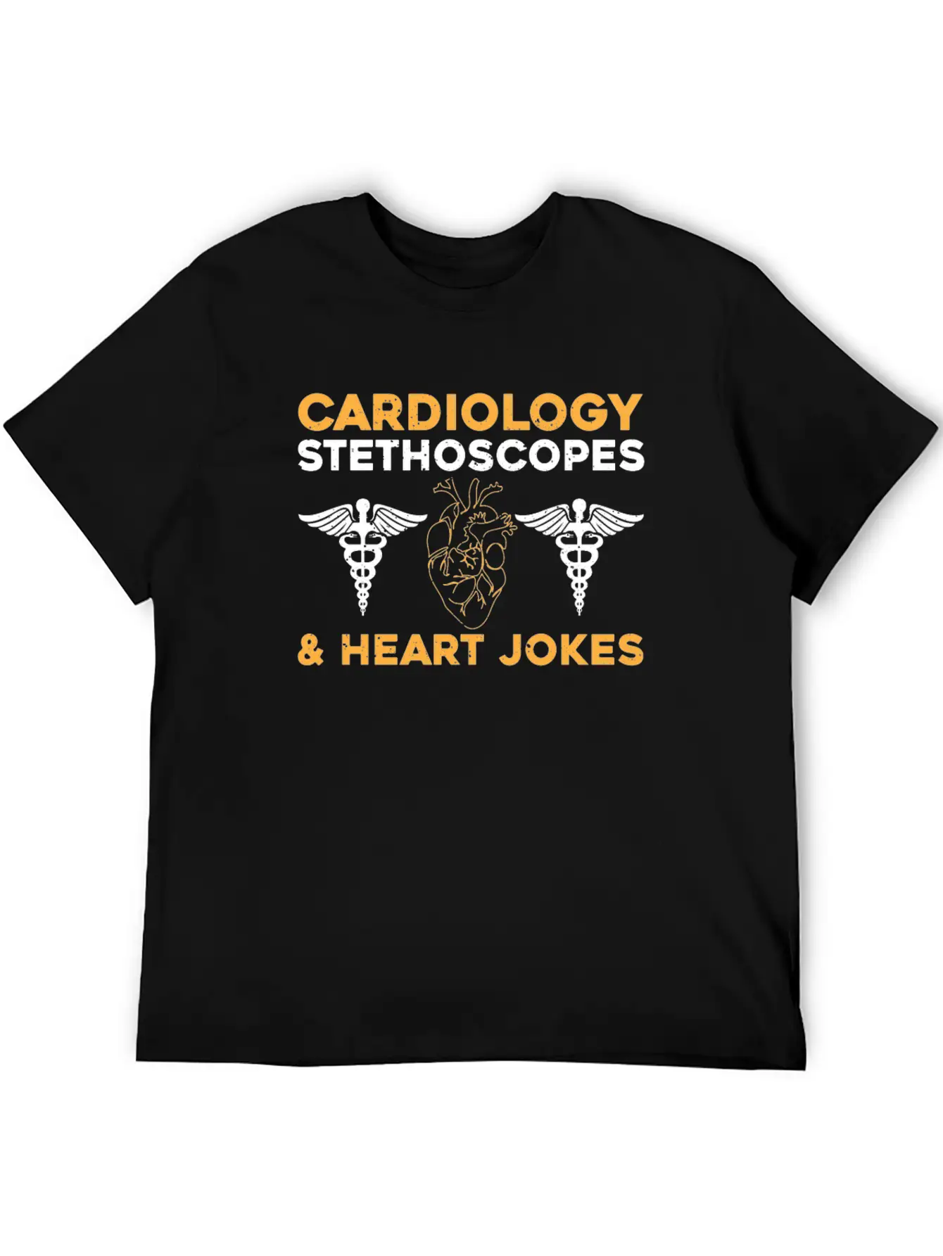 Cardiology Jokes Unisex Short Sleeve Soft Cotton T-Shirt – Casual Everyday Wear