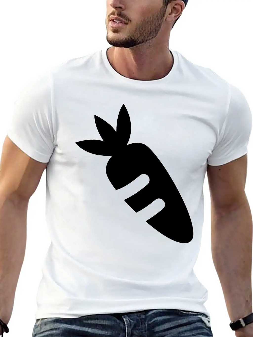 Carrot With Leaf Breathable Soft Cotton T-Shirt – Timeless Casual Look