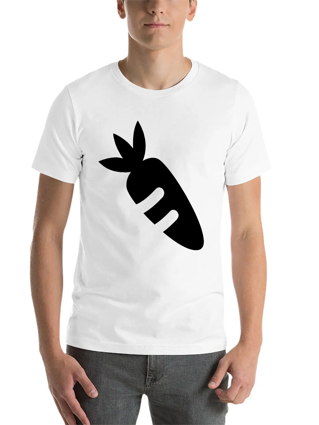 Carrot With Leaf Breathable Soft Cotton T-Shirt – Timeless Casual Look