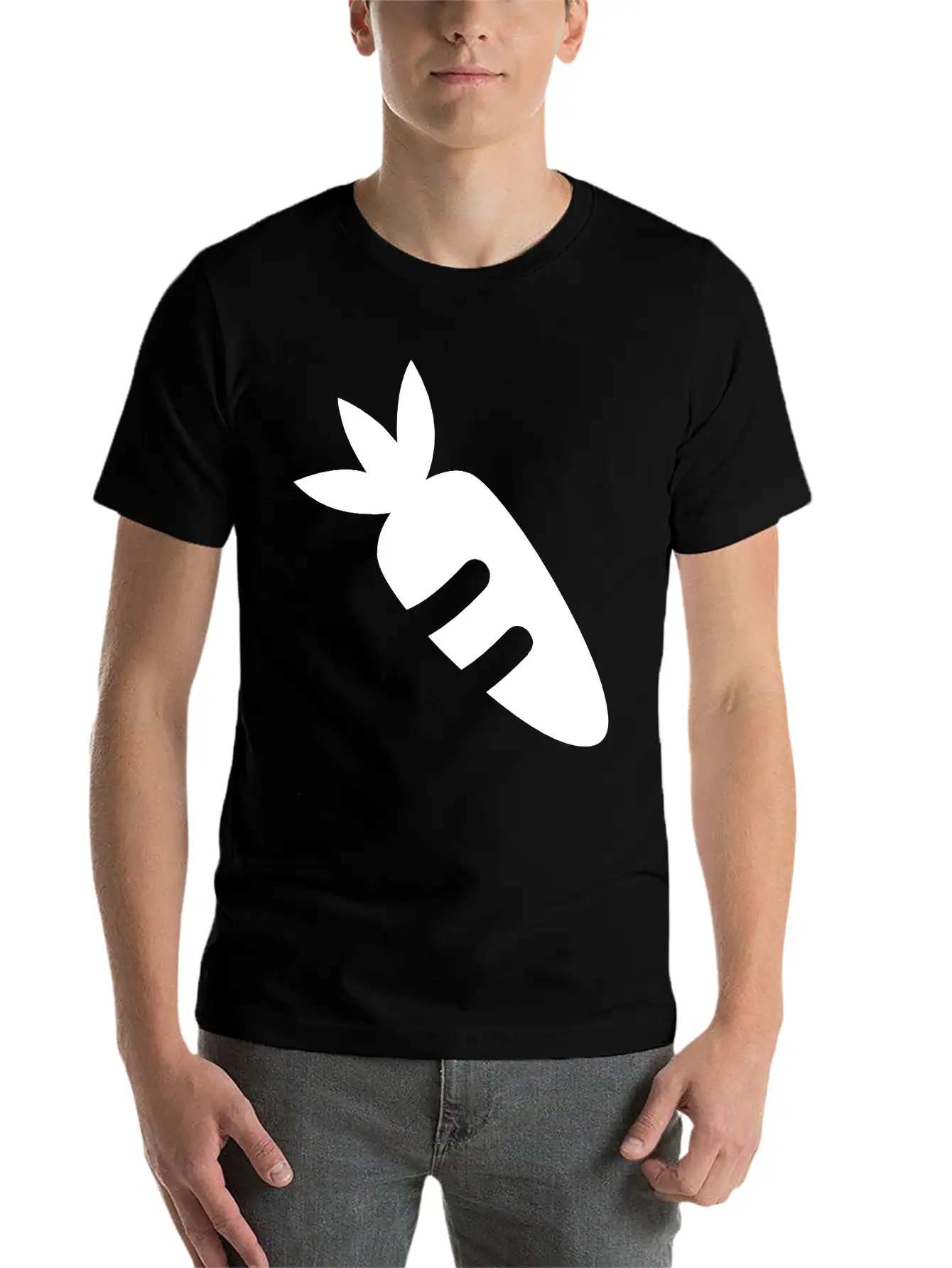 Carrot With Leaf Breathable Soft Cotton T-Shirt – Timeless Casual Look