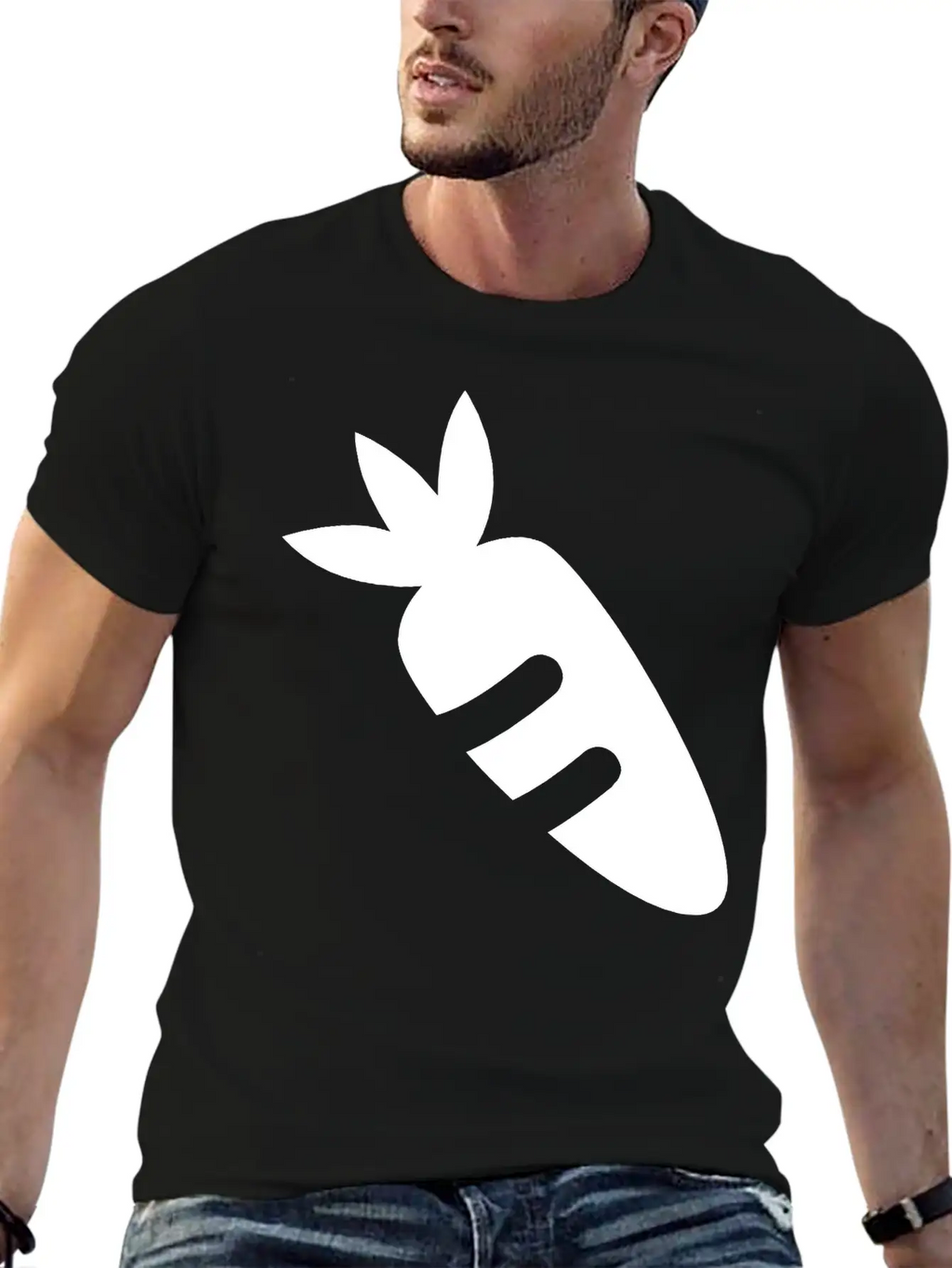 Carrot With Leaf Breathable Soft Cotton T-Shirt – Timeless Casual Look