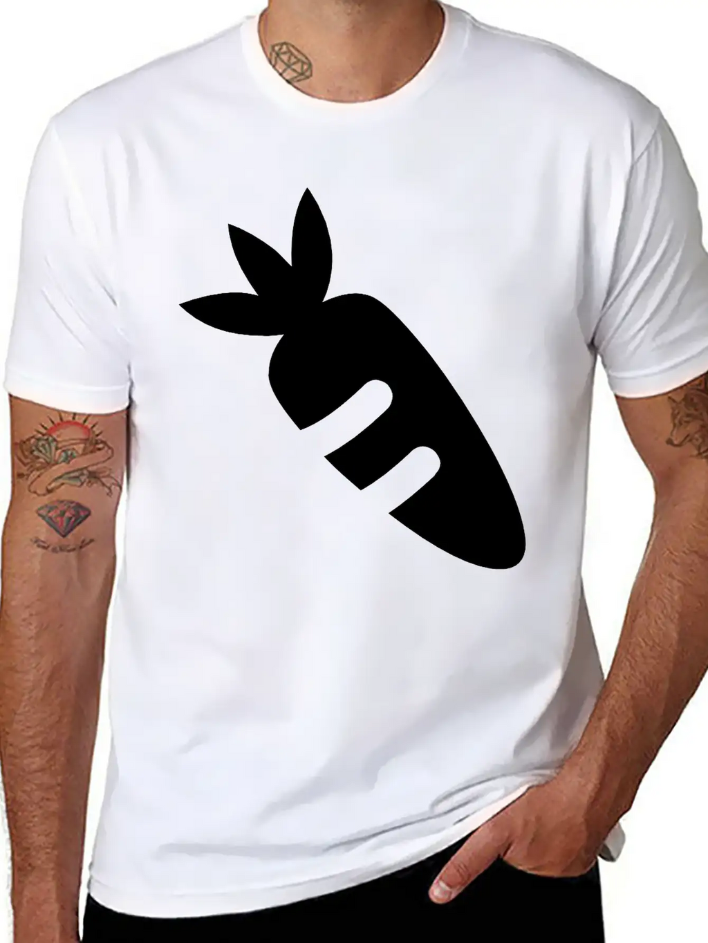 Carrot With Leaf Breathable Soft Cotton T-Shirt – Timeless Casual Look