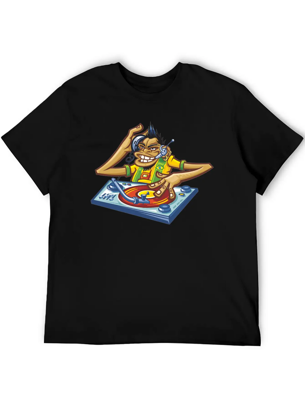 Cartoon Dj Essential Cotton Tee For Daily Outfits – Unisex Style