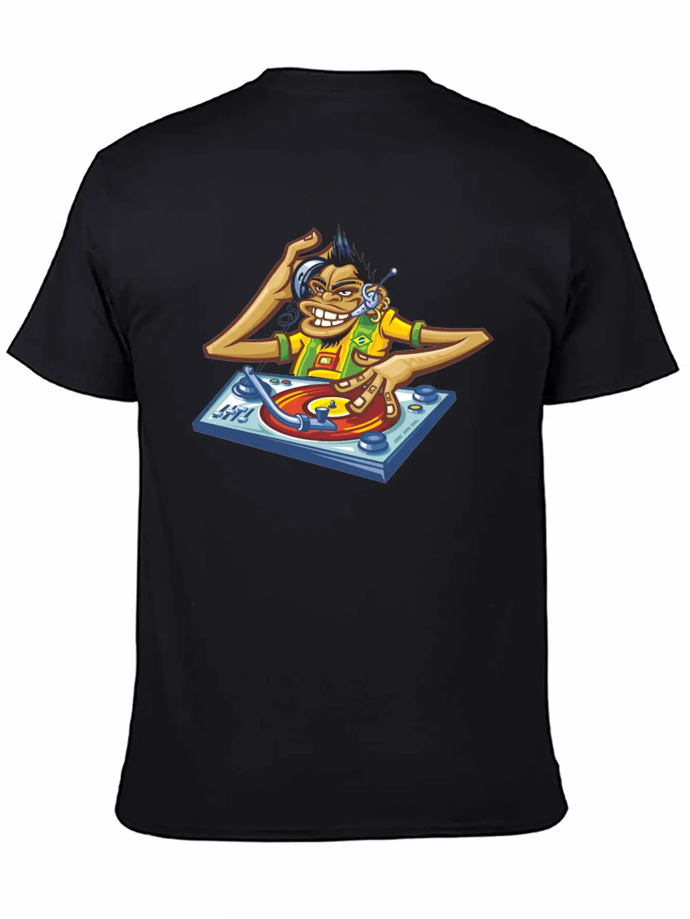 Cartoon Dj Essential Cotton Tee For Daily Outfits – Unisex Style