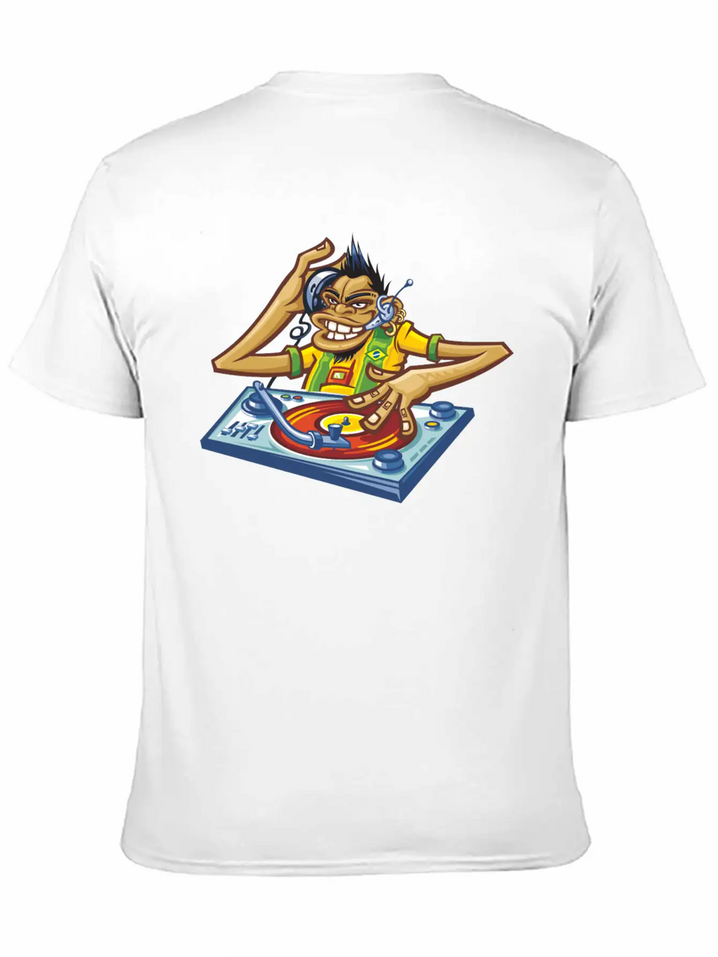 Cartoon Dj Essential Cotton Tee For Daily Outfits – Unisex Style