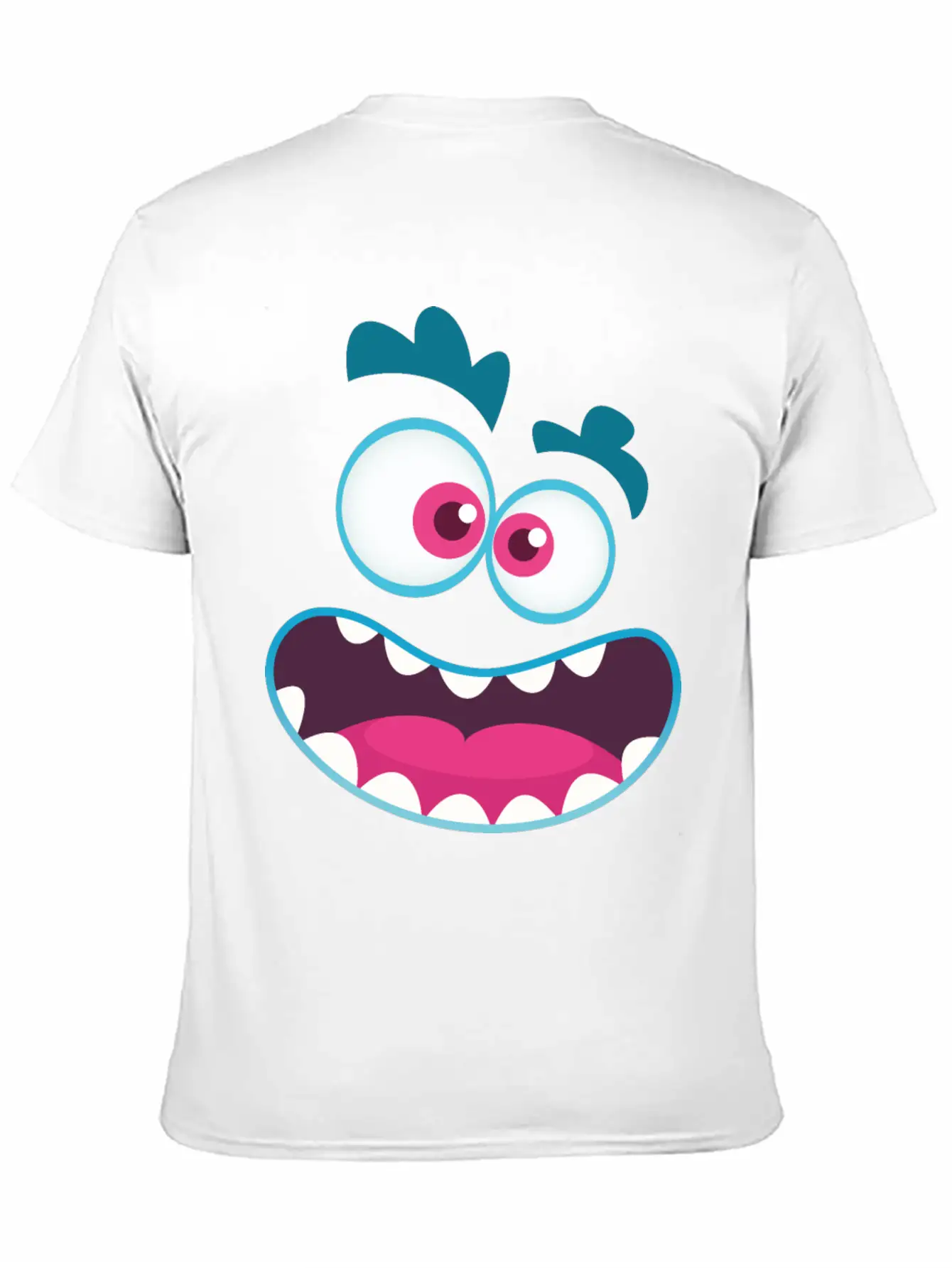Cartoon Monster Emotion Unisex Casual T-Shirt – Clean Design For Daily Comfort
