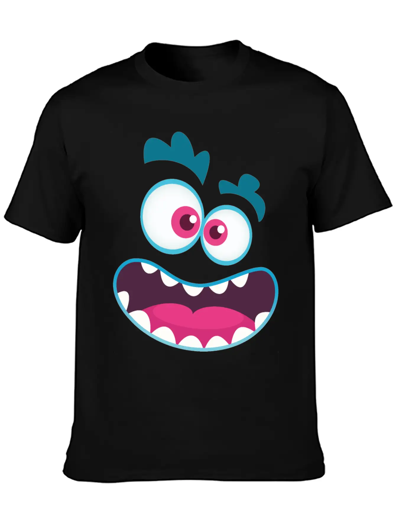 Cartoon Monster Emotion Unisex Casual T-Shirt – Clean Design For Daily Comfort