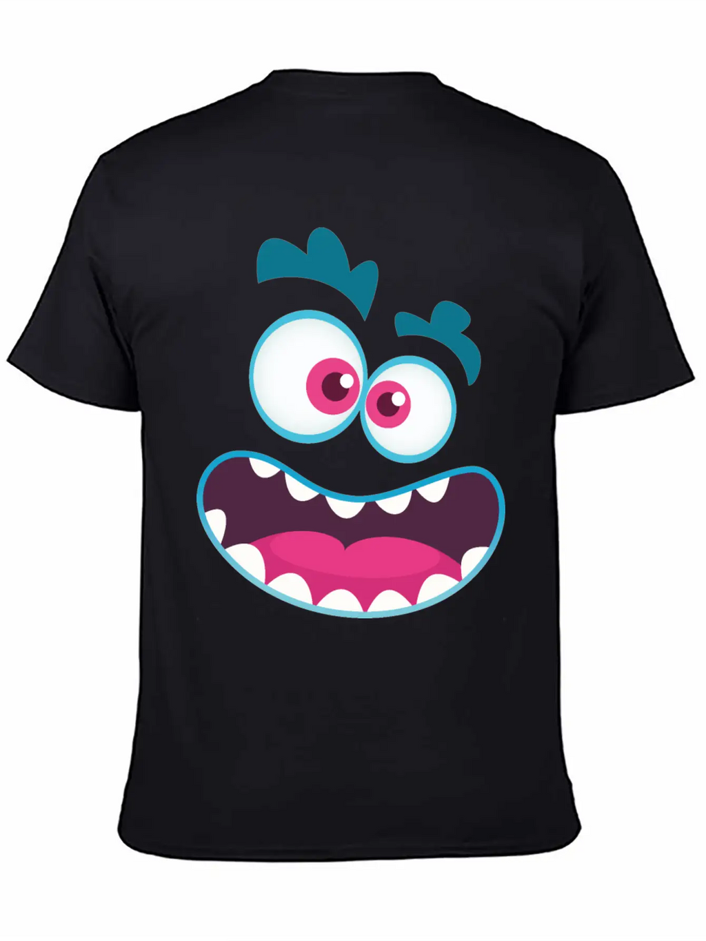 Cartoon Monster Emotion Unisex Casual T-Shirt – Clean Design For Daily Comfort