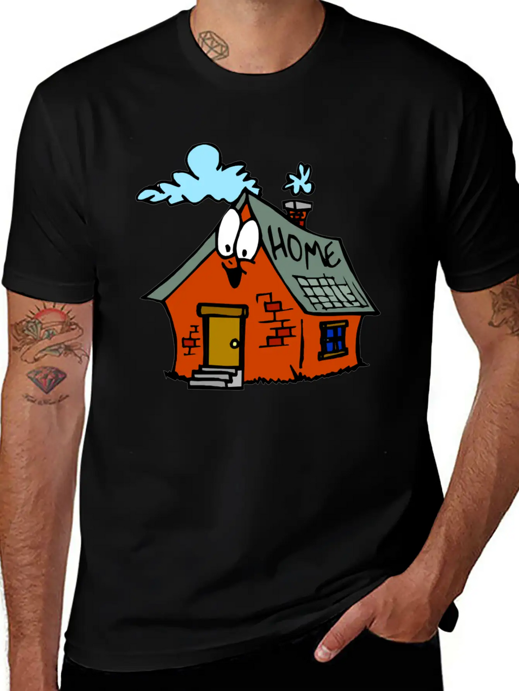 Cartoon Toy House Unisex Casual T-Shirt – Clean Design For Daily Comfort