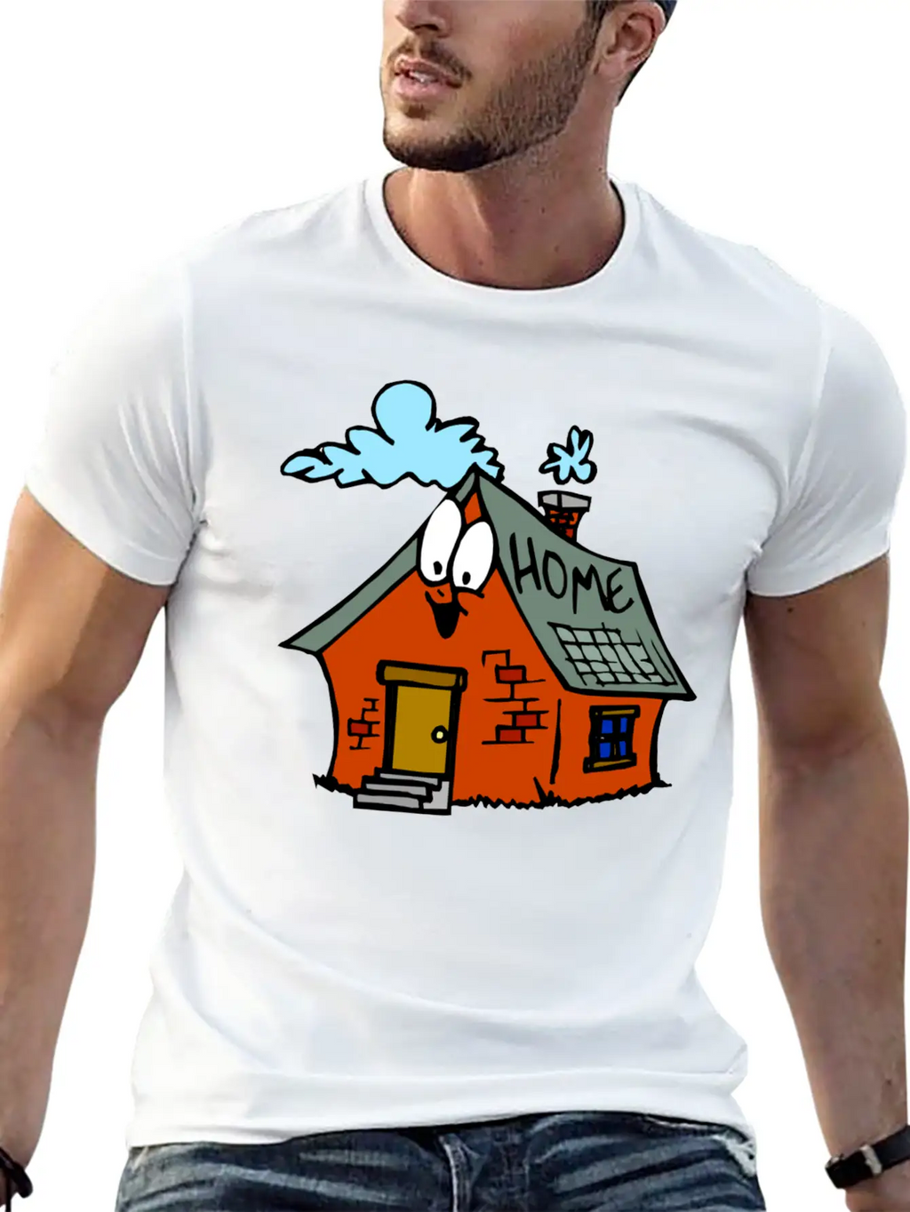 Cartoon Toy House Unisex Casual T-Shirt – Clean Design For Daily Comfort