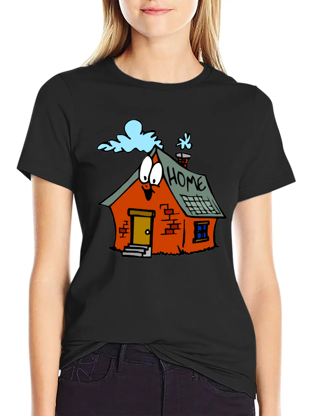 Cartoon Toy House Unisex Casual T-Shirt – Clean Design For Daily Comfort