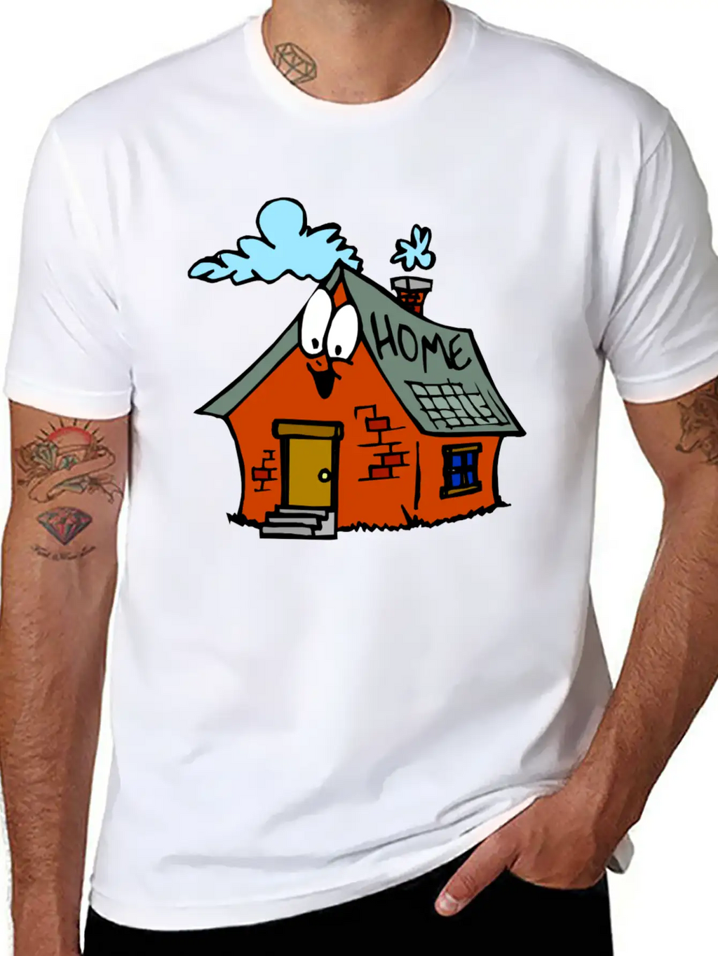 Cartoon Toy House Unisex Casual T-Shirt – Clean Design For Daily Comfort