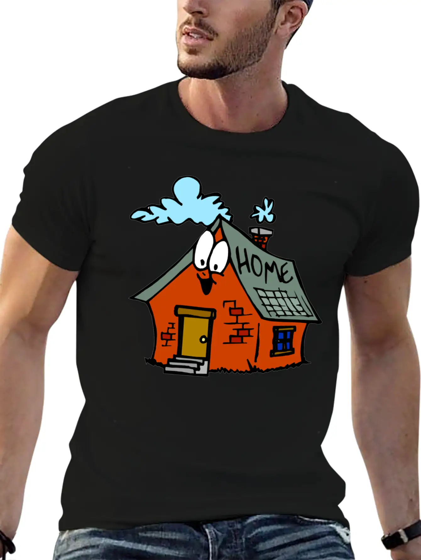 Cartoon Toy House Unisex Casual T-Shirt – Clean Design For Daily Comfort