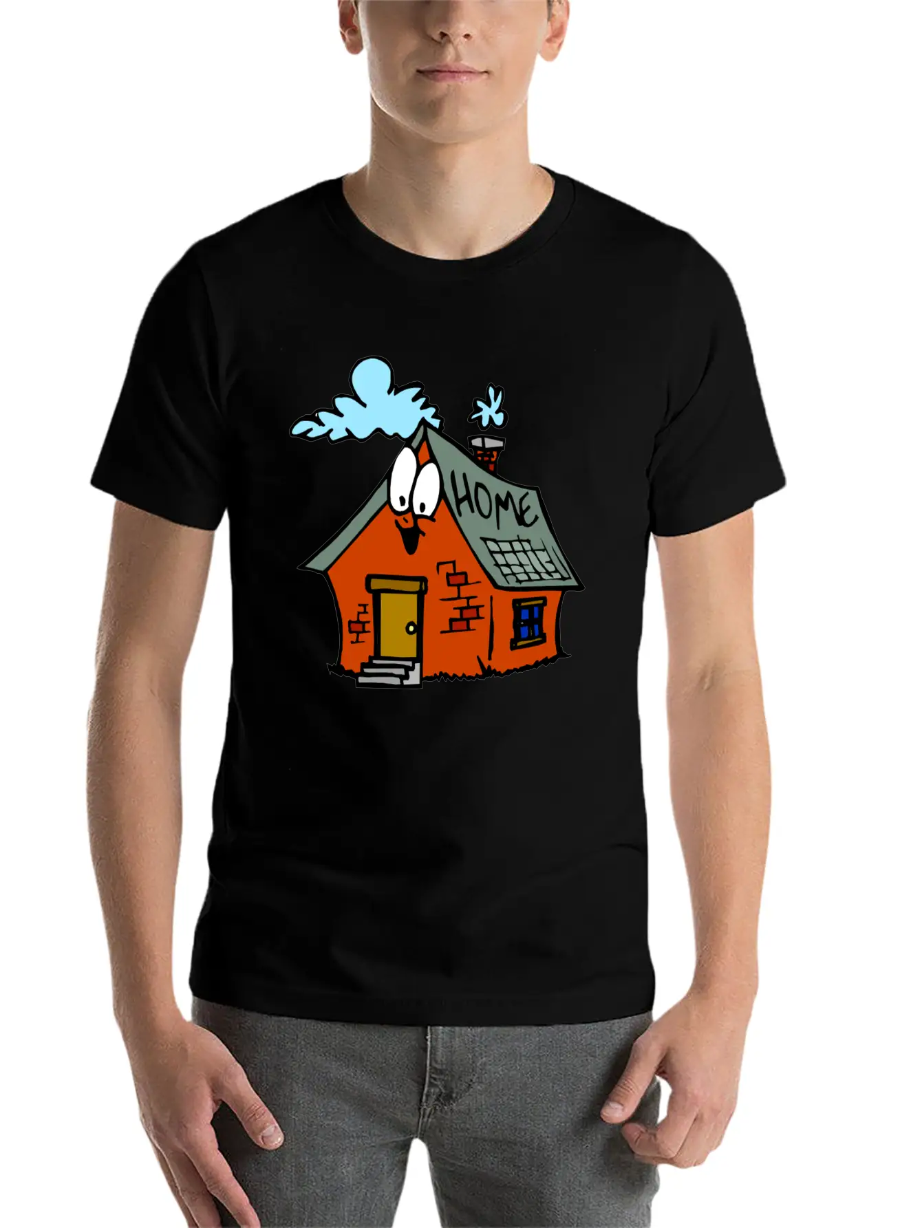 Cartoon Toy House Unisex Casual T-Shirt – Clean Design For Daily Comfort