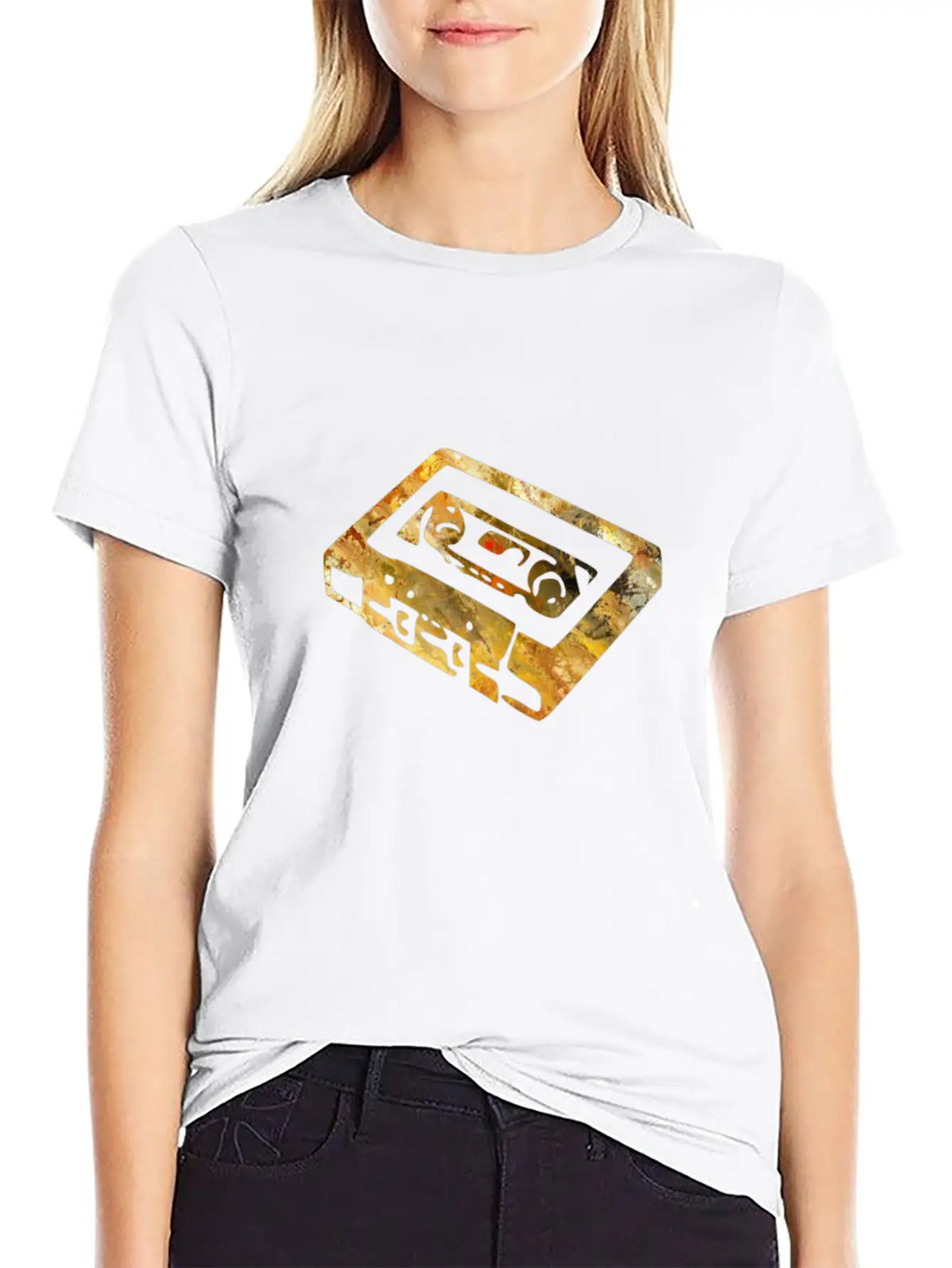 Cassette Colorful Motive Unisex Short Sleeve Soft Cotton T-Shirt – Casual Everyday Wear