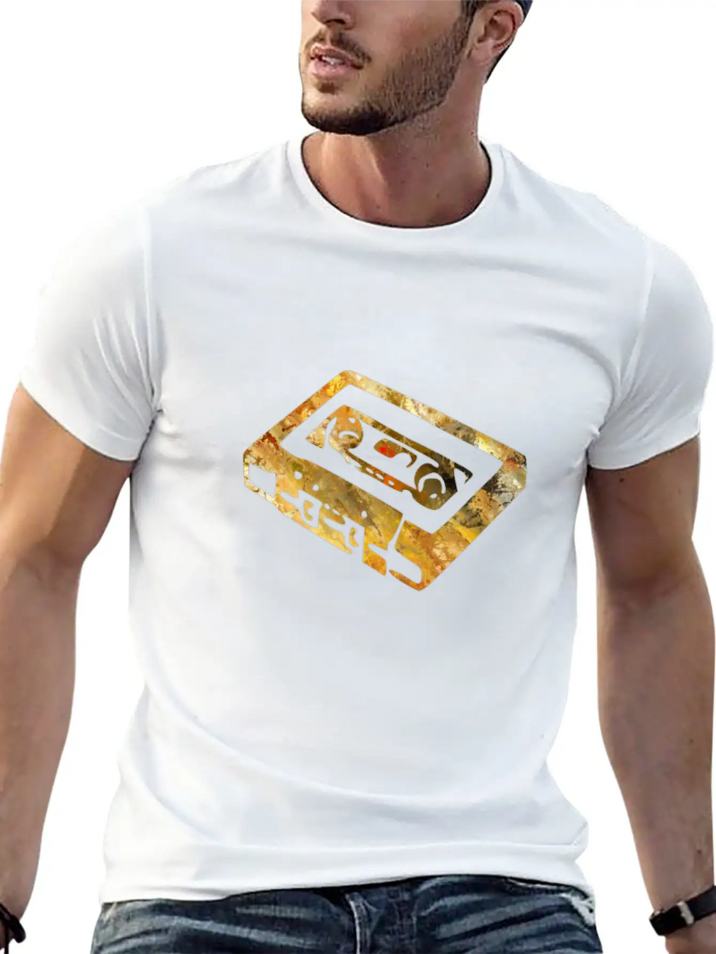Cassette Colorful Motive Unisex Short Sleeve Soft Cotton T-Shirt – Casual Everyday Wear