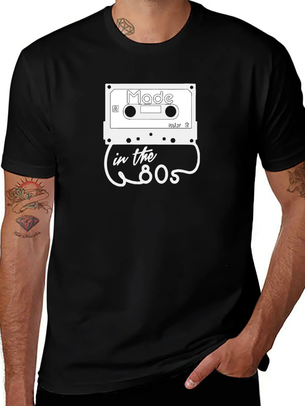 Cassette Tape Humour Logo Breathable Soft Cotton T-Shirt – Timeless Casual Look