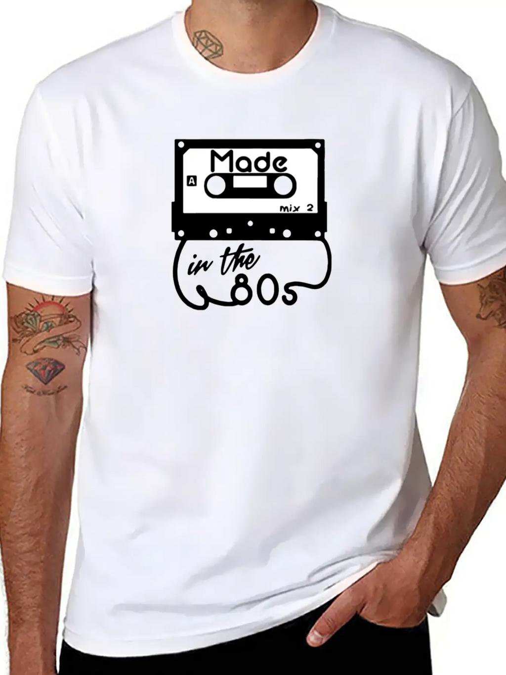Cassette Tape Humour Logo Breathable Soft Cotton T-Shirt – Timeless Casual Look