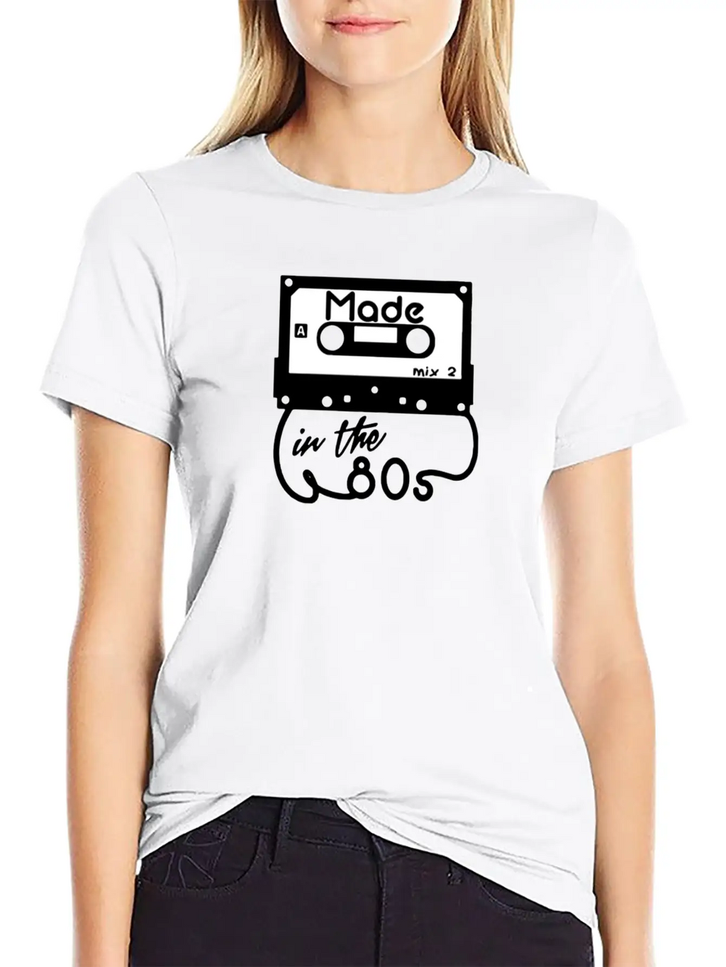 Cassette Tape Humour Logo Breathable Soft Cotton T-Shirt – Timeless Casual Look