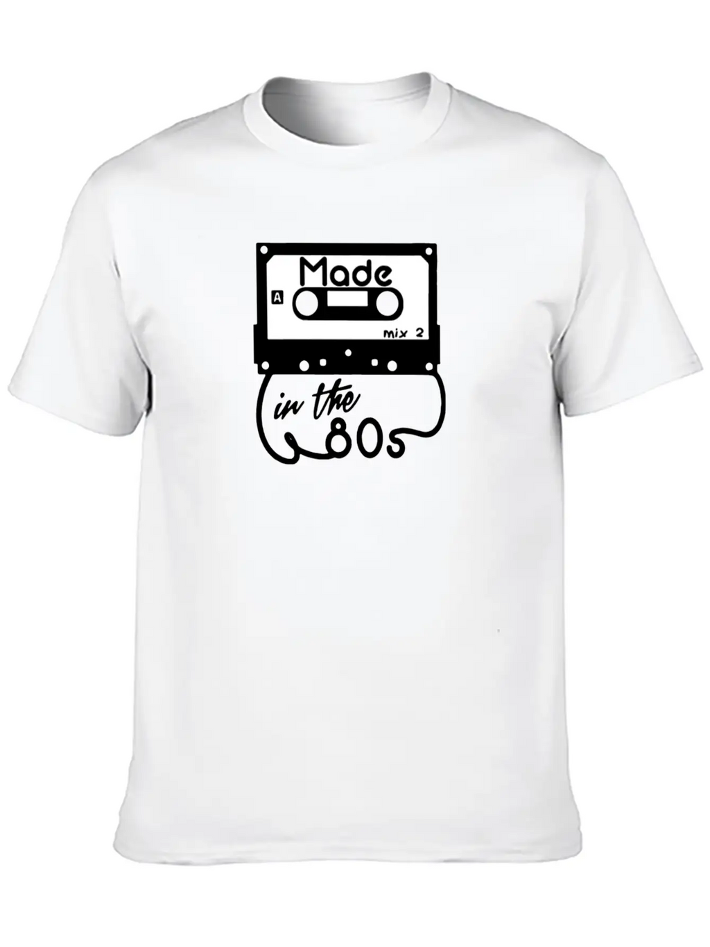 Cassette Tape Humour Logo Breathable Soft Cotton T-Shirt – Timeless Casual Look