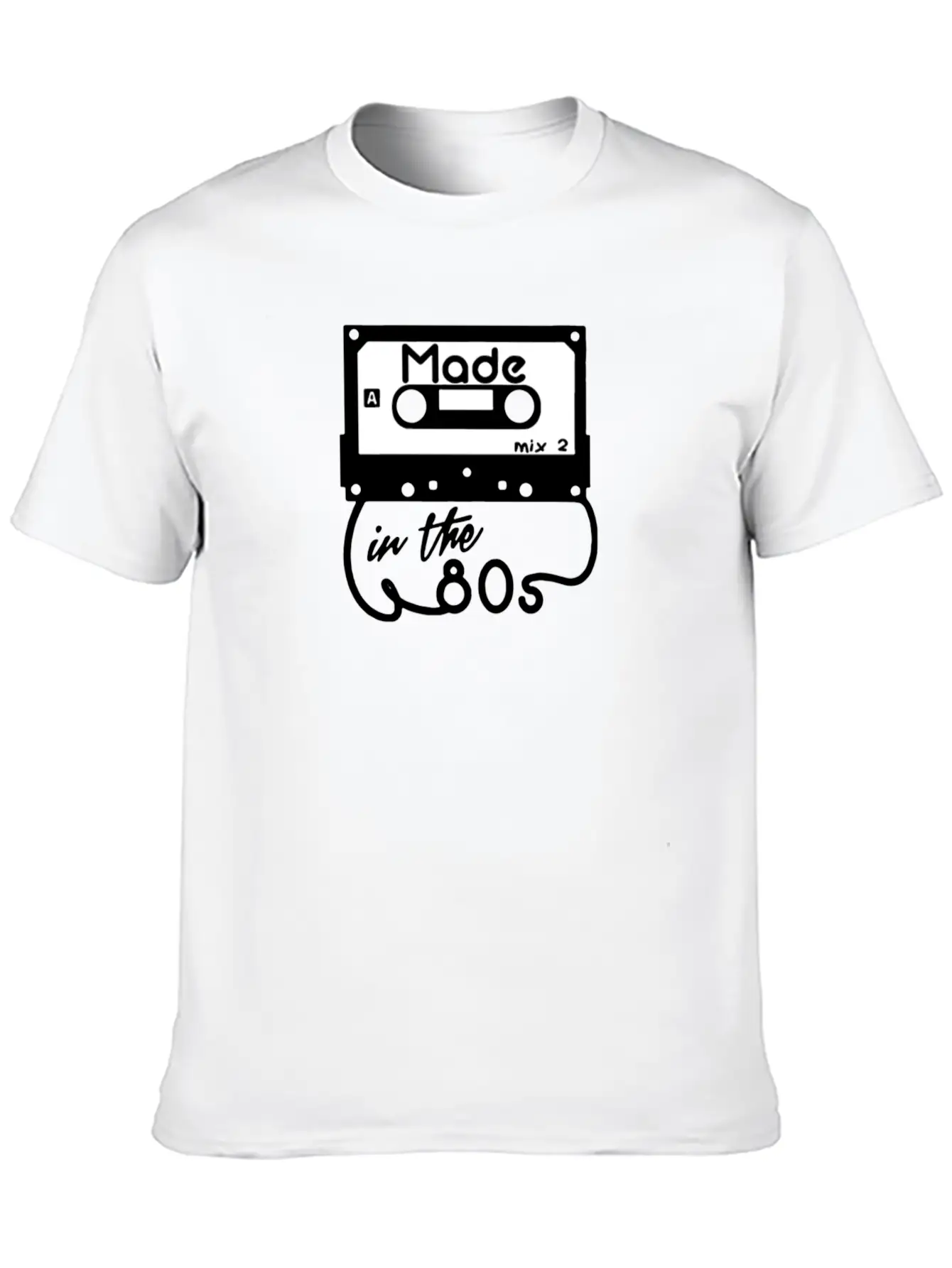 Cassette Tape Humour Logo Breathable Soft Cotton T-Shirt – Timeless Casual Look