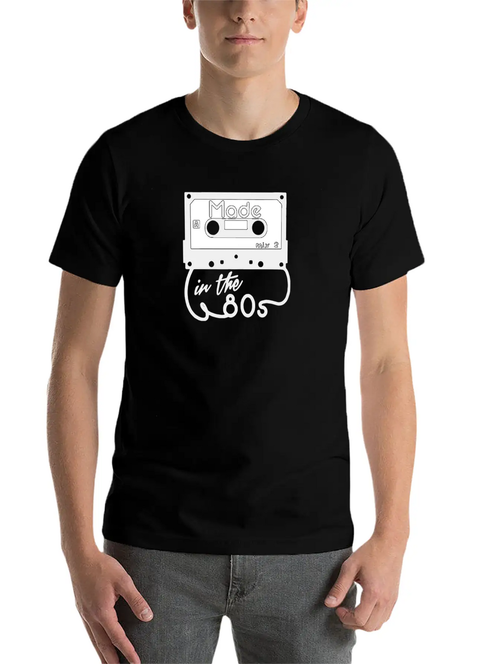 Cassette Tape Humour Logo Breathable Soft Cotton T-Shirt – Timeless Casual Look