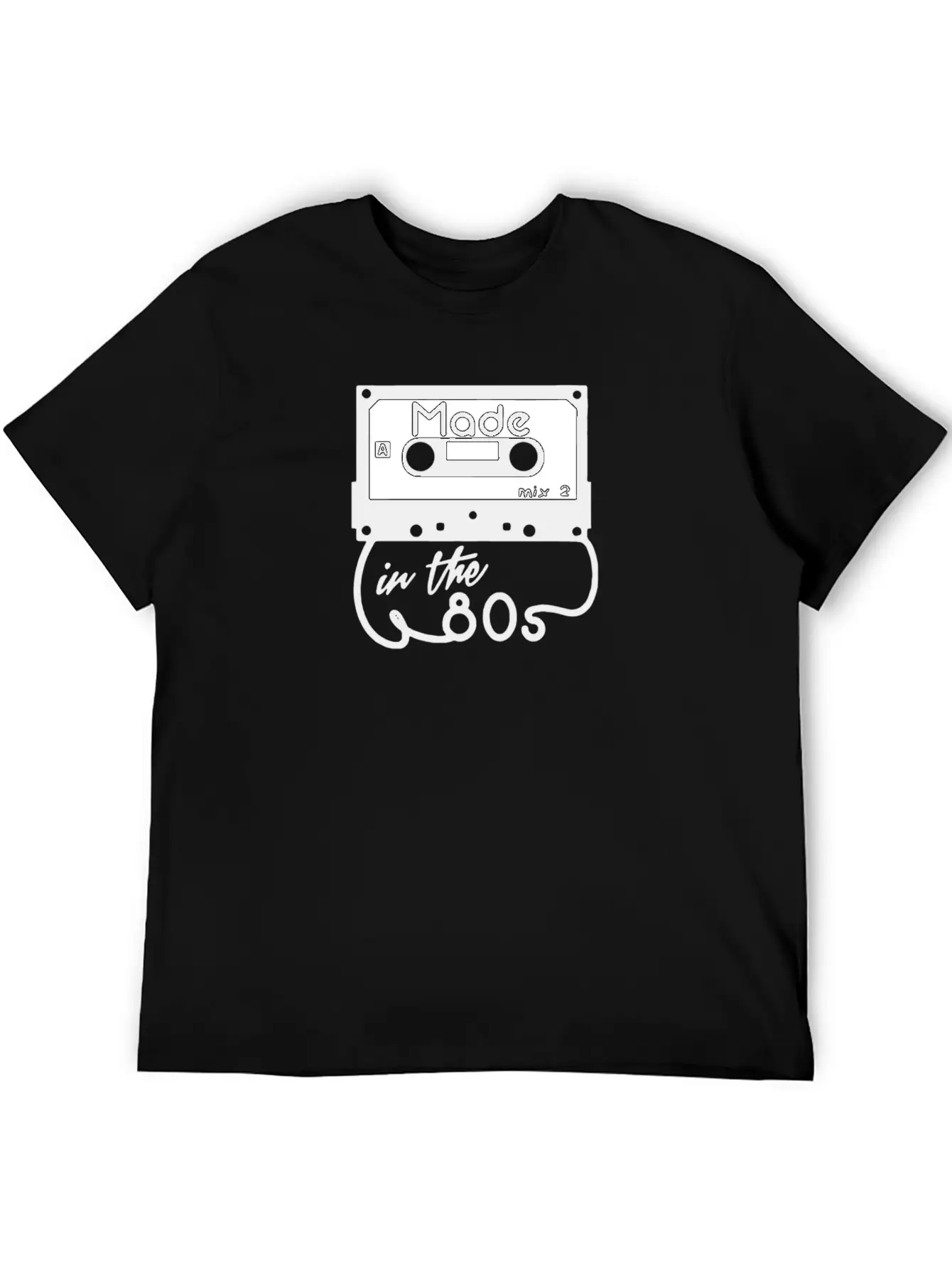 Cassette Tape Humour Logo Breathable Soft Cotton T-Shirt – Timeless Casual Look
