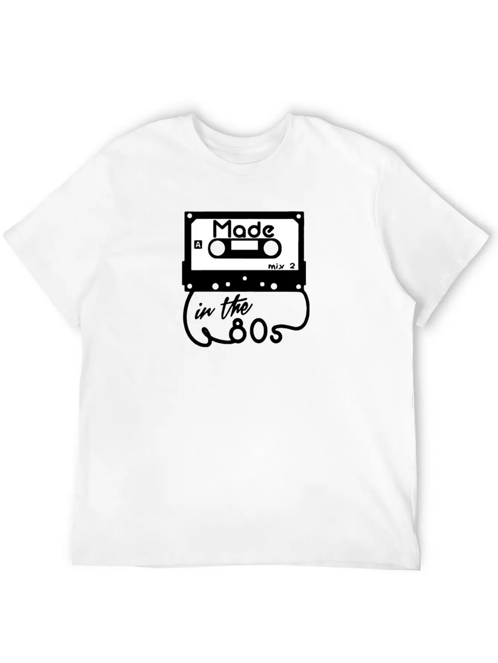Cassette Tape Humour Logo Breathable Soft Cotton T-Shirt – Timeless Casual Look