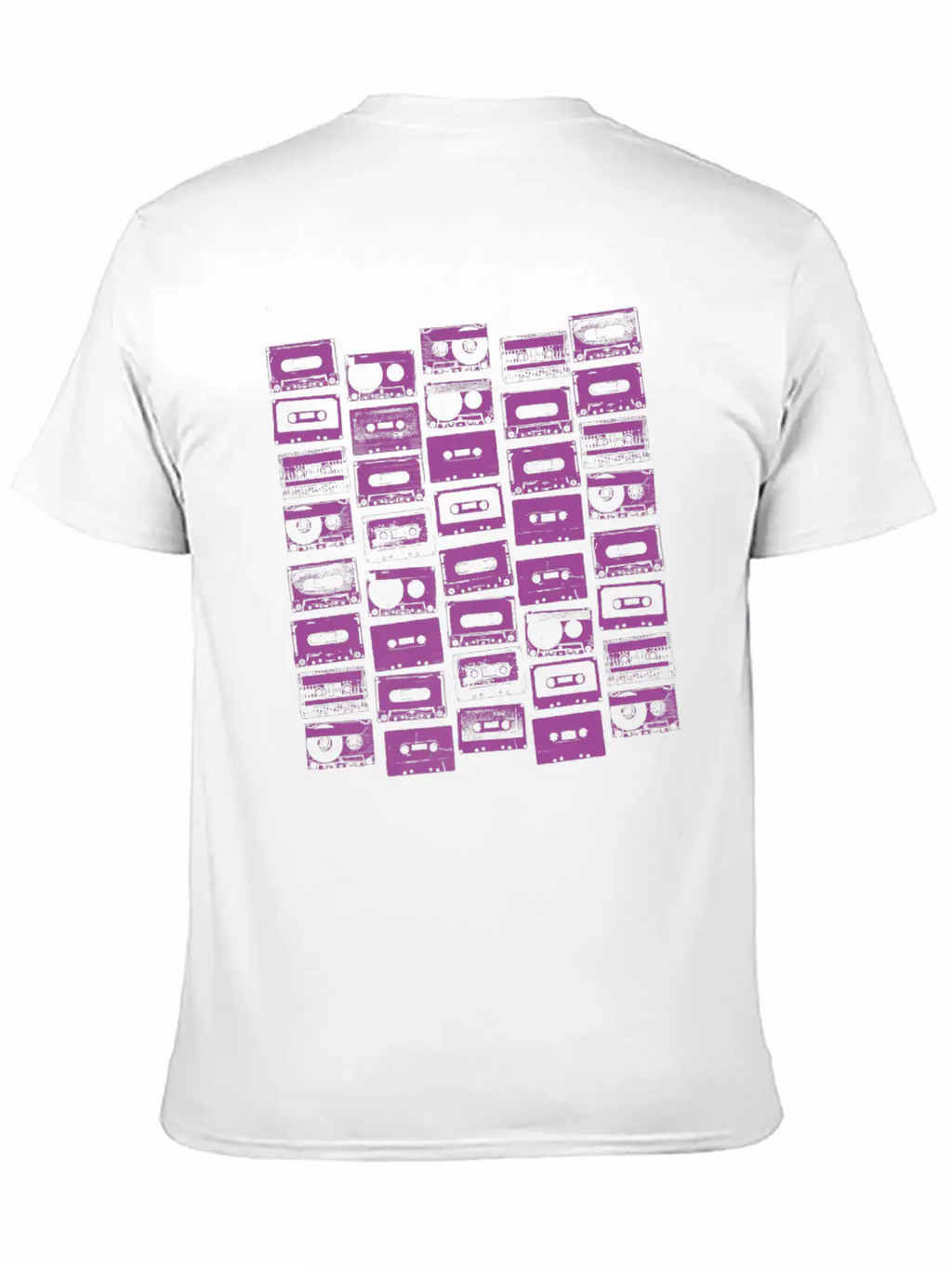 Cassette Tapes Mixtapes 1980s 1990s Music Purple Unisex Casual T-Shirt – Clean Design For Daily Comfort