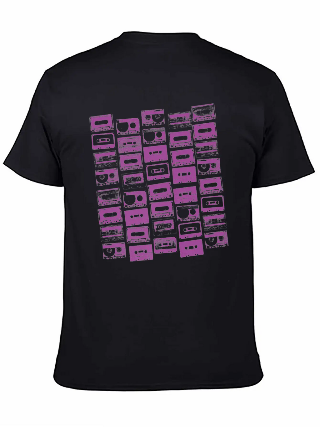 Cassette Tapes Mixtapes 1980s 1990s Music Purple Unisex Casual T-Shirt – Clean Design For Daily Comfort