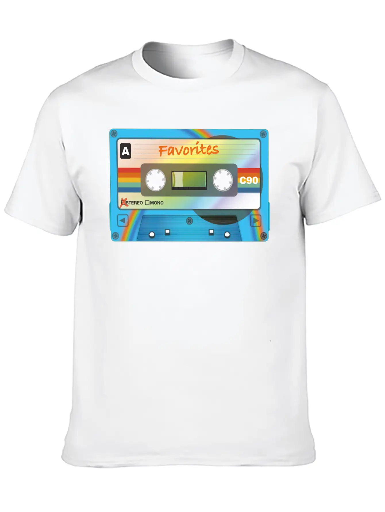 Cassette With Favorites Unisex Short Sleeve Soft Cotton T-Shirt – Casual Everyday Wear