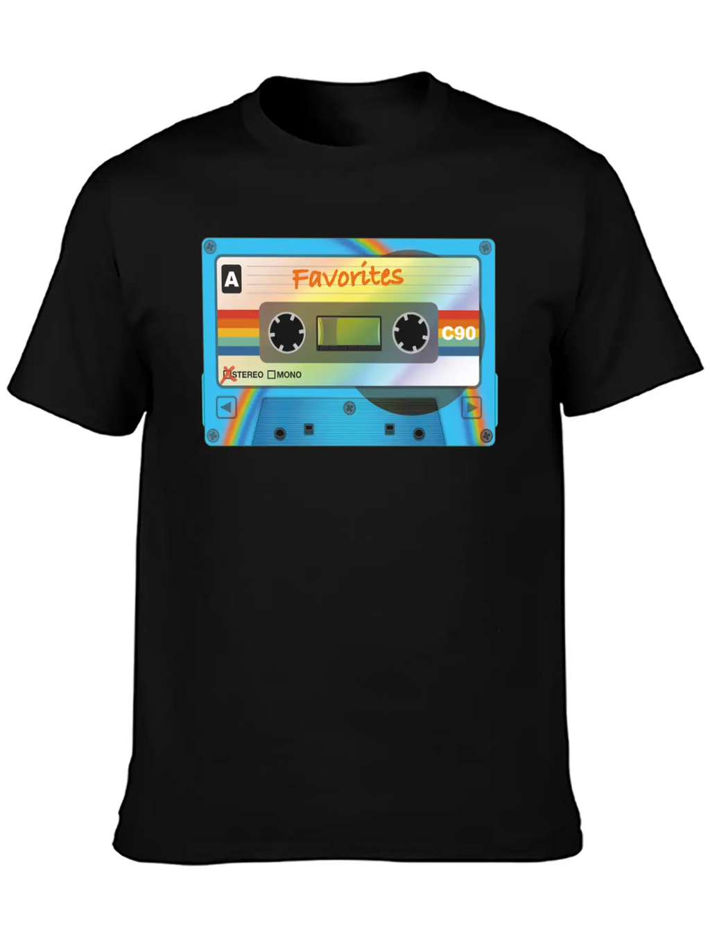 Cassette With Favorites Unisex Short Sleeve Soft Cotton T-Shirt – Casual Everyday Wear