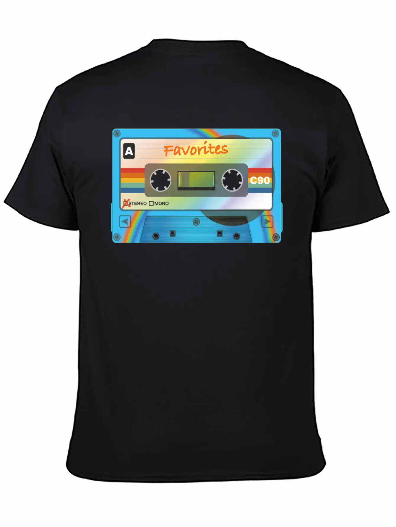 Cassette With Favorites Unisex Short Sleeve Soft Cotton T-Shirt – Casual Everyday Wear