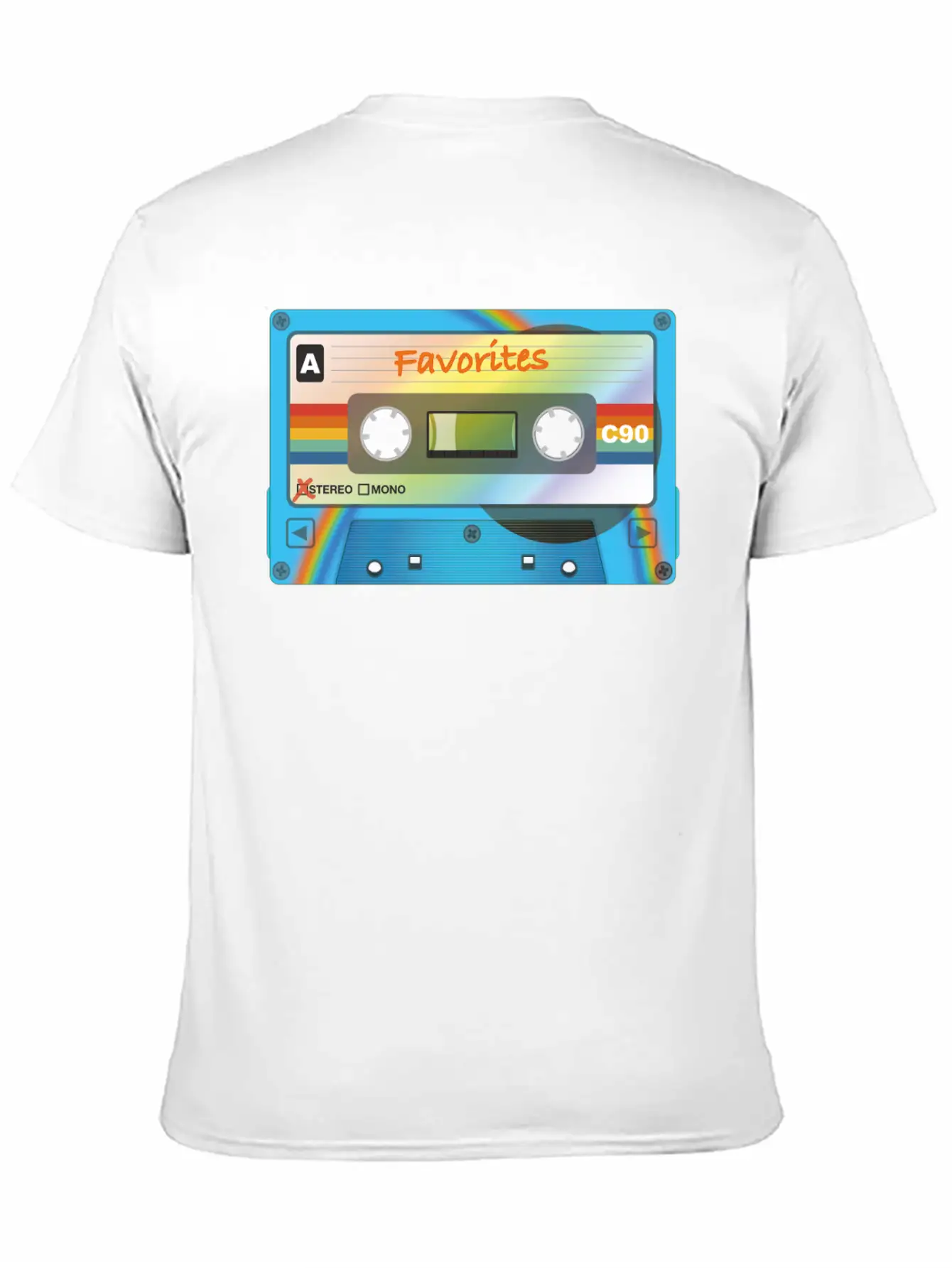 Cassette With Favorites Unisex Short Sleeve Soft Cotton T-Shirt – Casual Everyday Wear