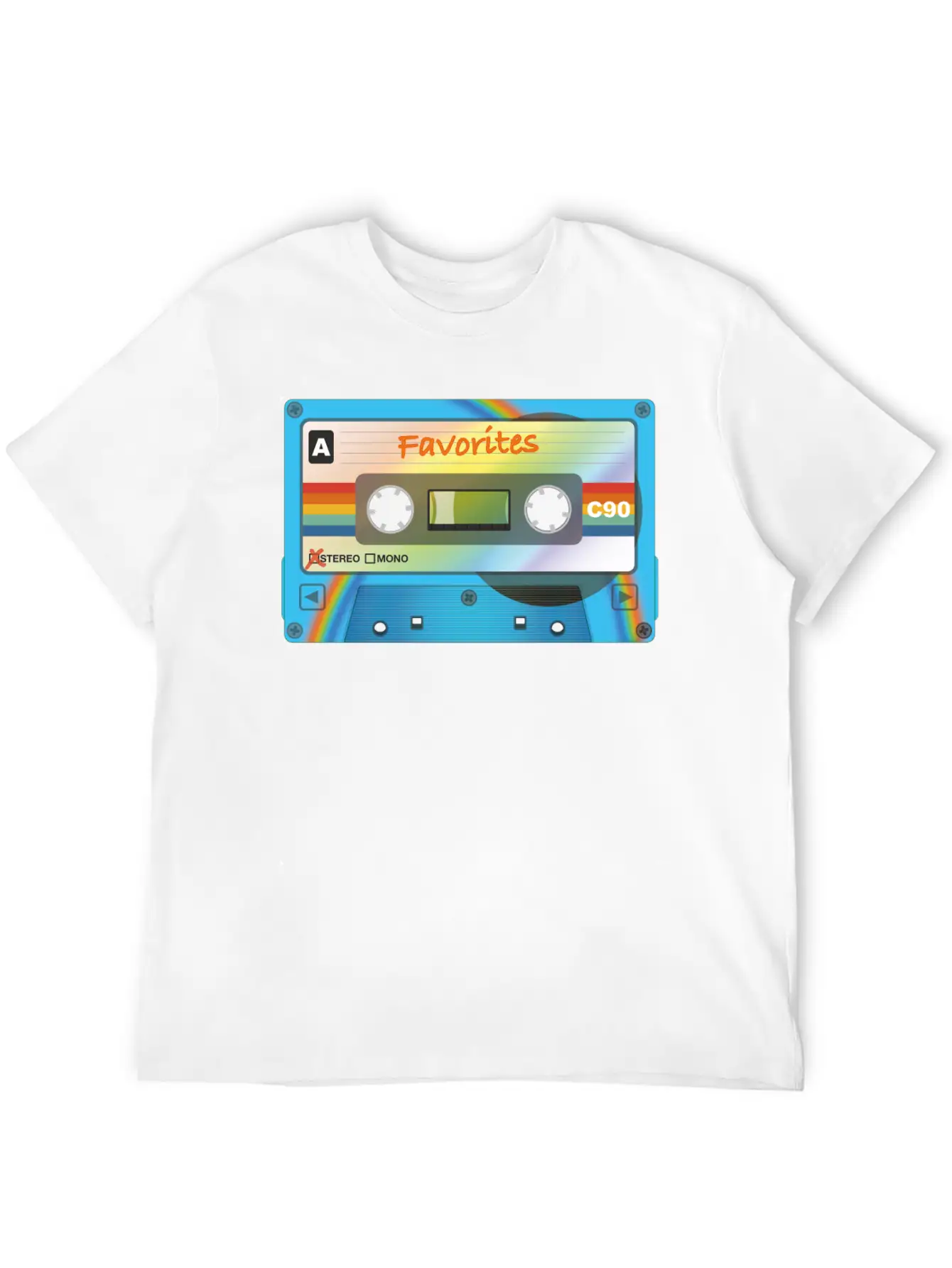 Cassette With Favorites Unisex Short Sleeve Soft Cotton T-Shirt – Casual Everyday Wear
