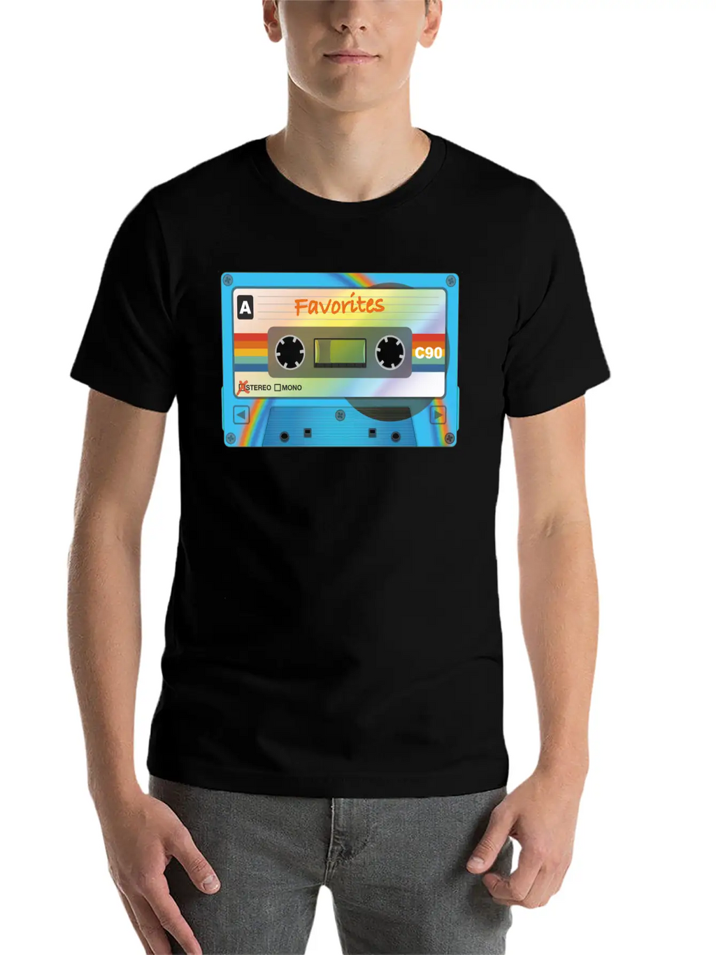 Cassette With Favorites Unisex Short Sleeve Soft Cotton T-Shirt – Casual Everyday Wear