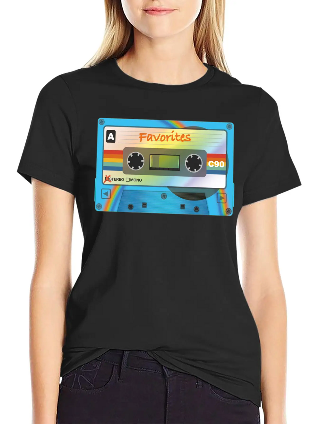 Cassette With Favorites Unisex Short Sleeve Soft Cotton T-Shirt – Casual Everyday Wear