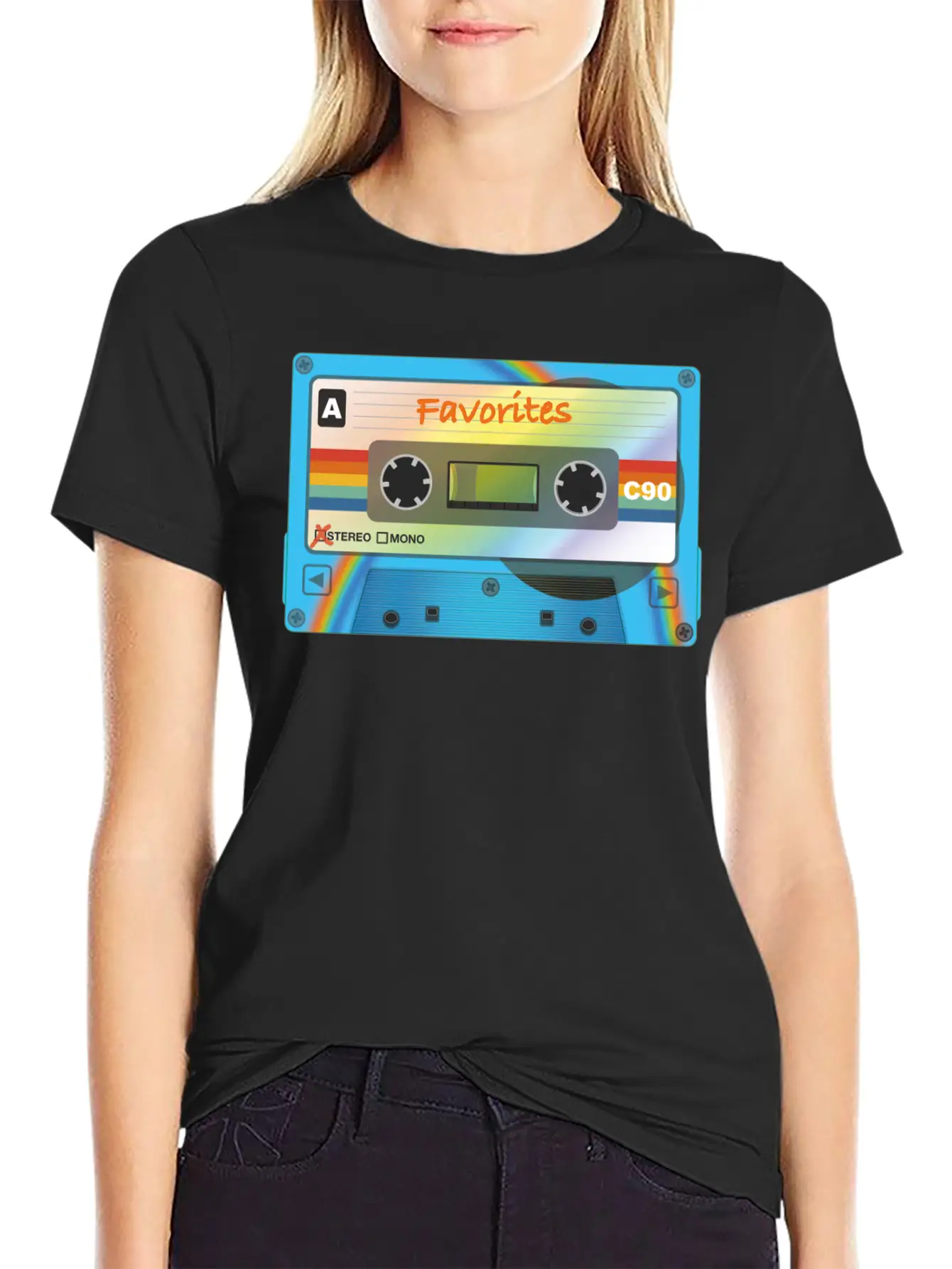 Cassette With Favorites Unisex Short Sleeve Soft Cotton T-Shirt – Casual Everyday Wear