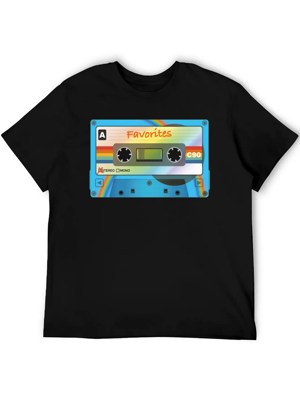 Cassette With Favorites Unisex Short Sleeve Soft Cotton T-Shirt – Casual Everyday Wear