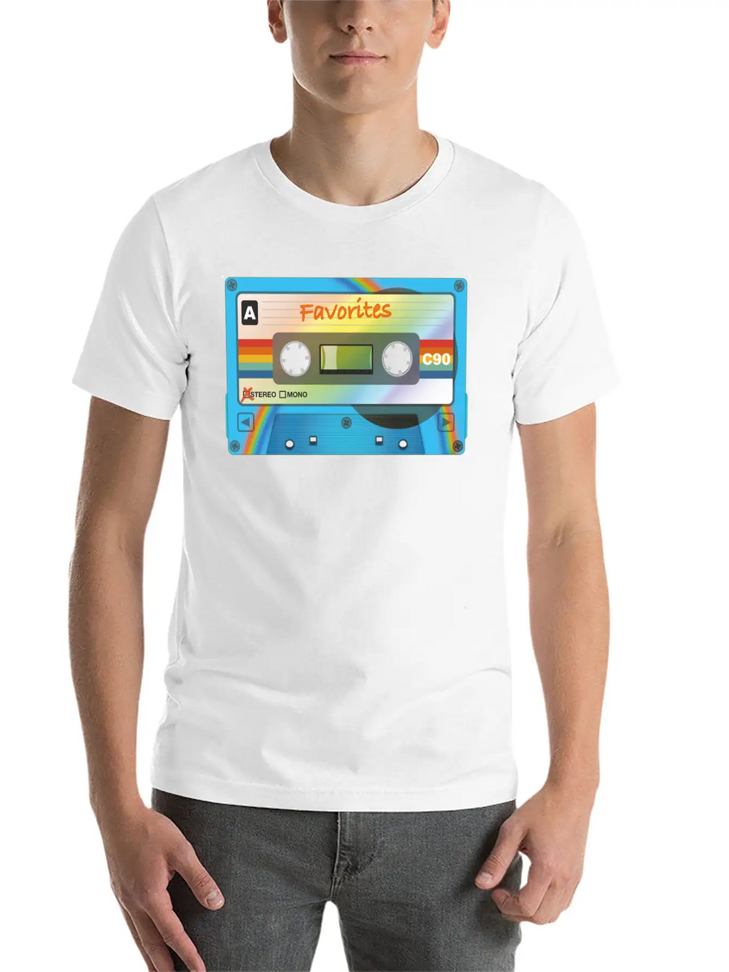 Cassette With Favorites Unisex Short Sleeve Soft Cotton T-Shirt – Casual Everyday Wear