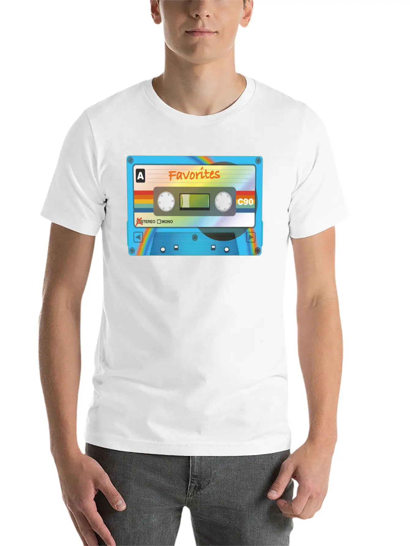 Cassette With Favorites Unisex Short Sleeve Soft Cotton T-Shirt – Casual Everyday Wear
