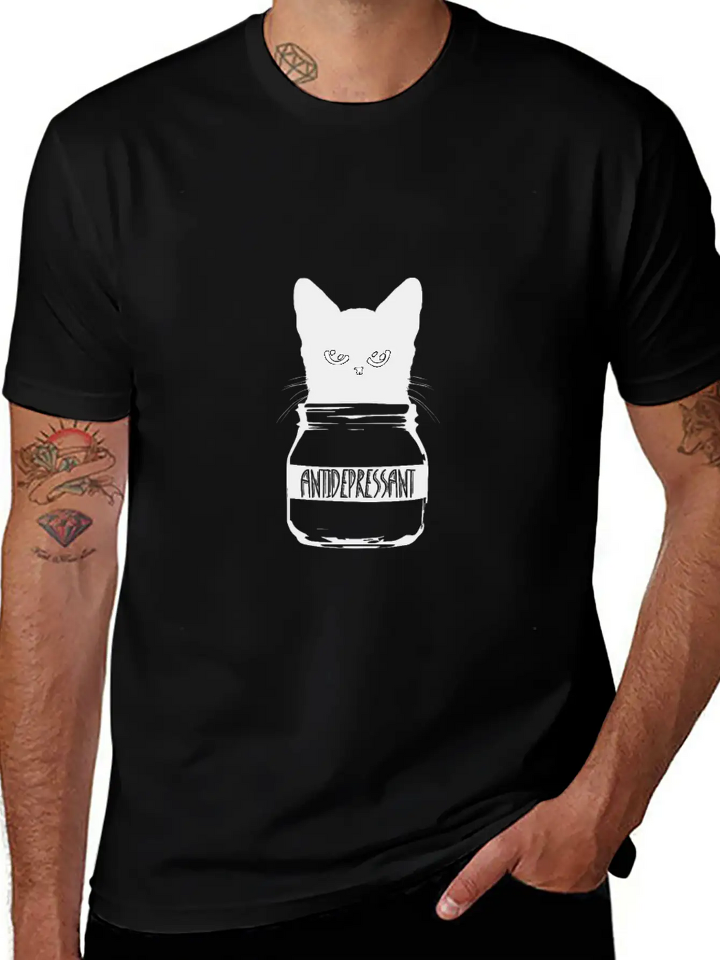 Cat Anti-Depressant Unisex Casual T-Shirt – Clean Design For Daily Comfort