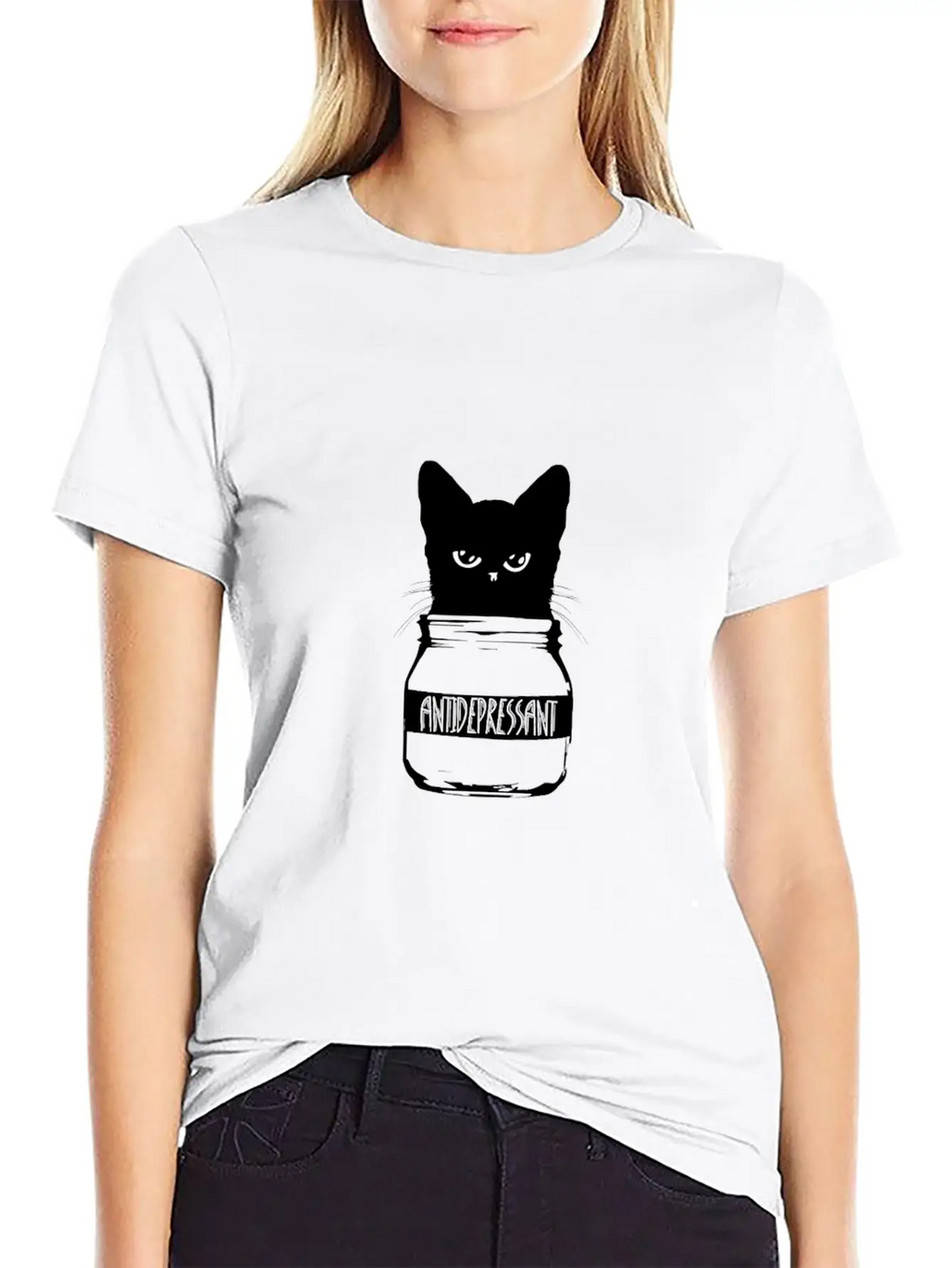 Cat Anti-Depressant Unisex Casual T-Shirt – Clean Design For Daily Comfort