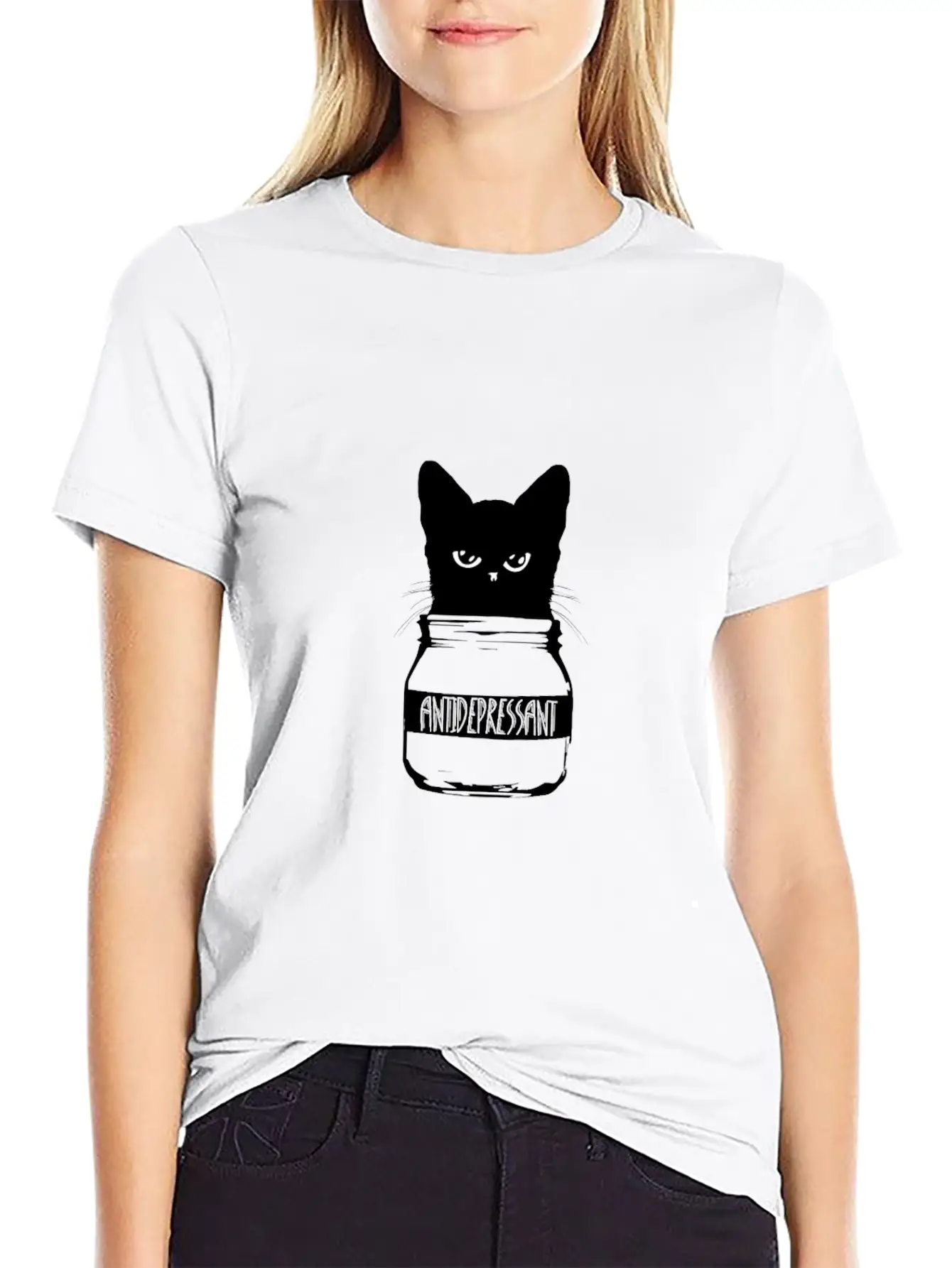 Cat Anti-Depressant Unisex Casual T-Shirt – Clean Design For Daily Comfort