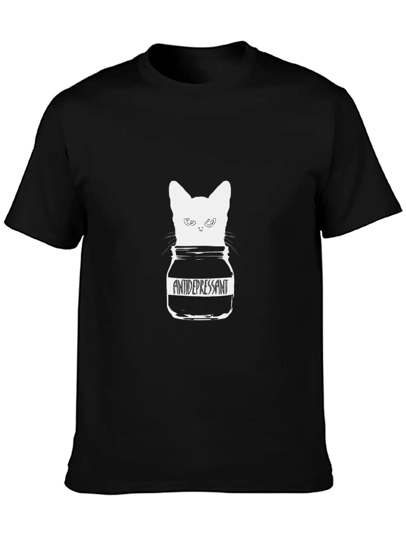 Cat Anti-Depressant Unisex Casual T-Shirt – Clean Design For Daily Comfort