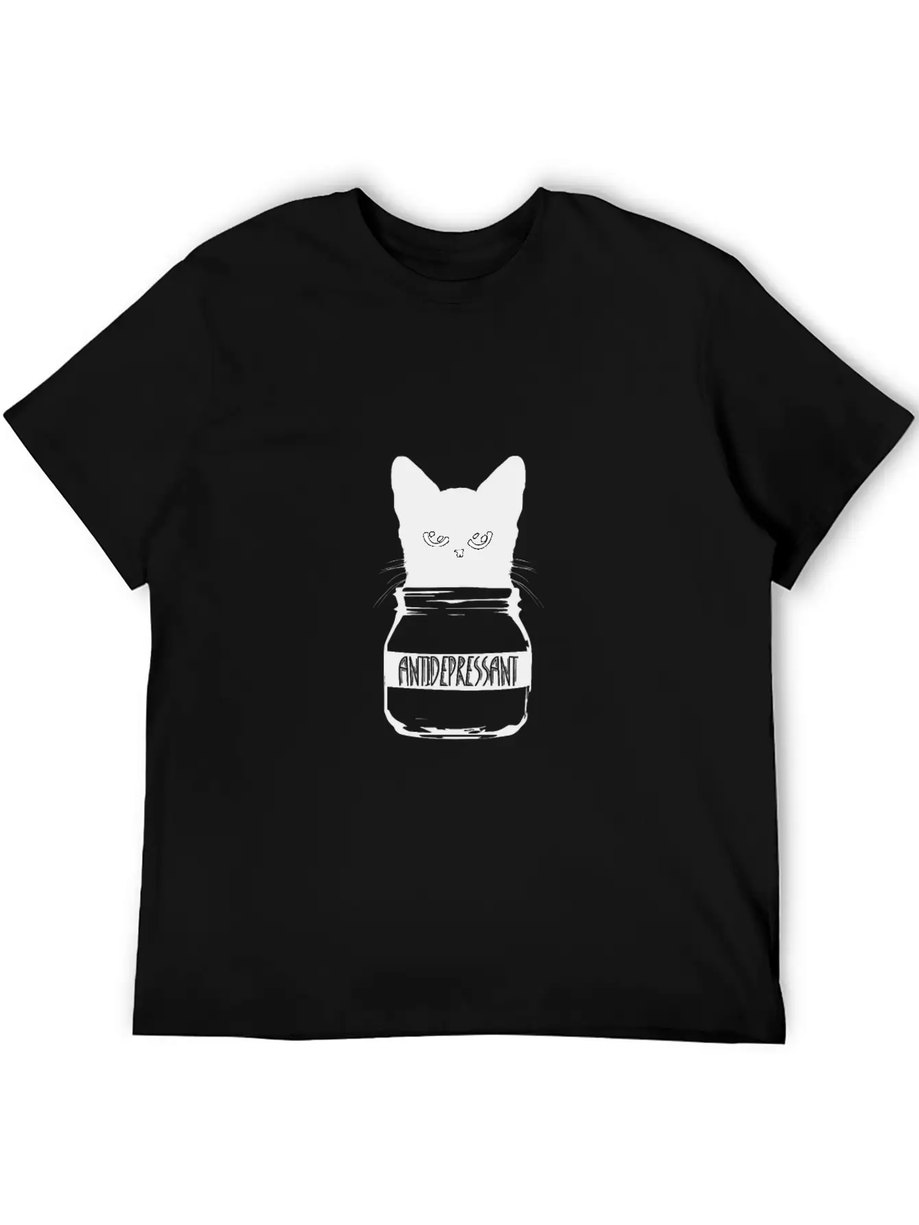 Cat Anti-Depressant Unisex Casual T-Shirt – Clean Design For Daily Comfort