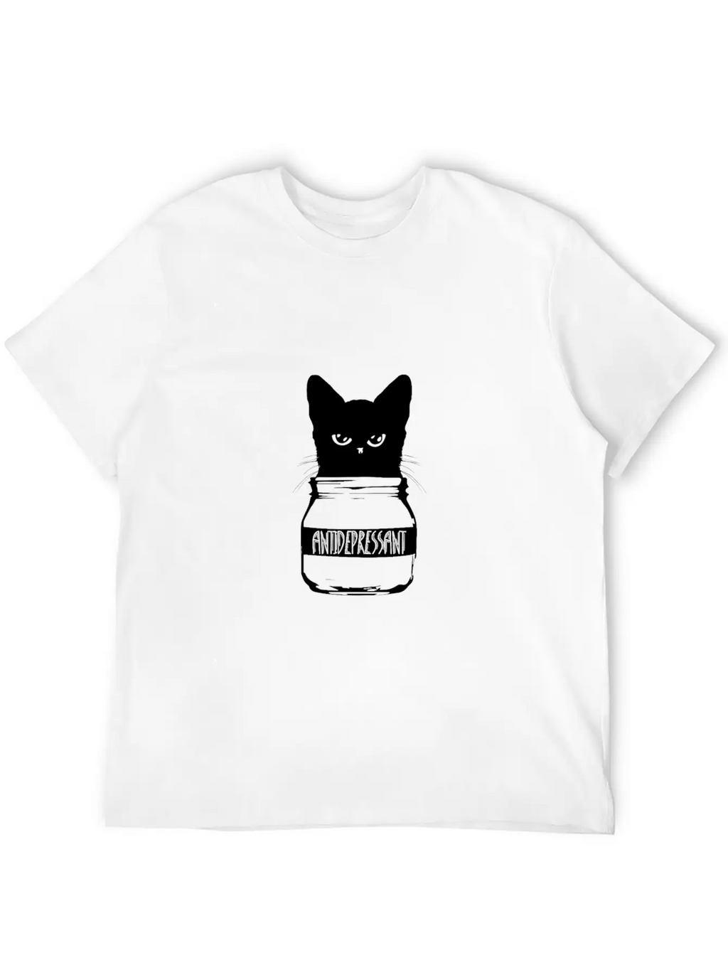 Cat Anti-Depressant Unisex Casual T-Shirt – Clean Design For Daily Comfort